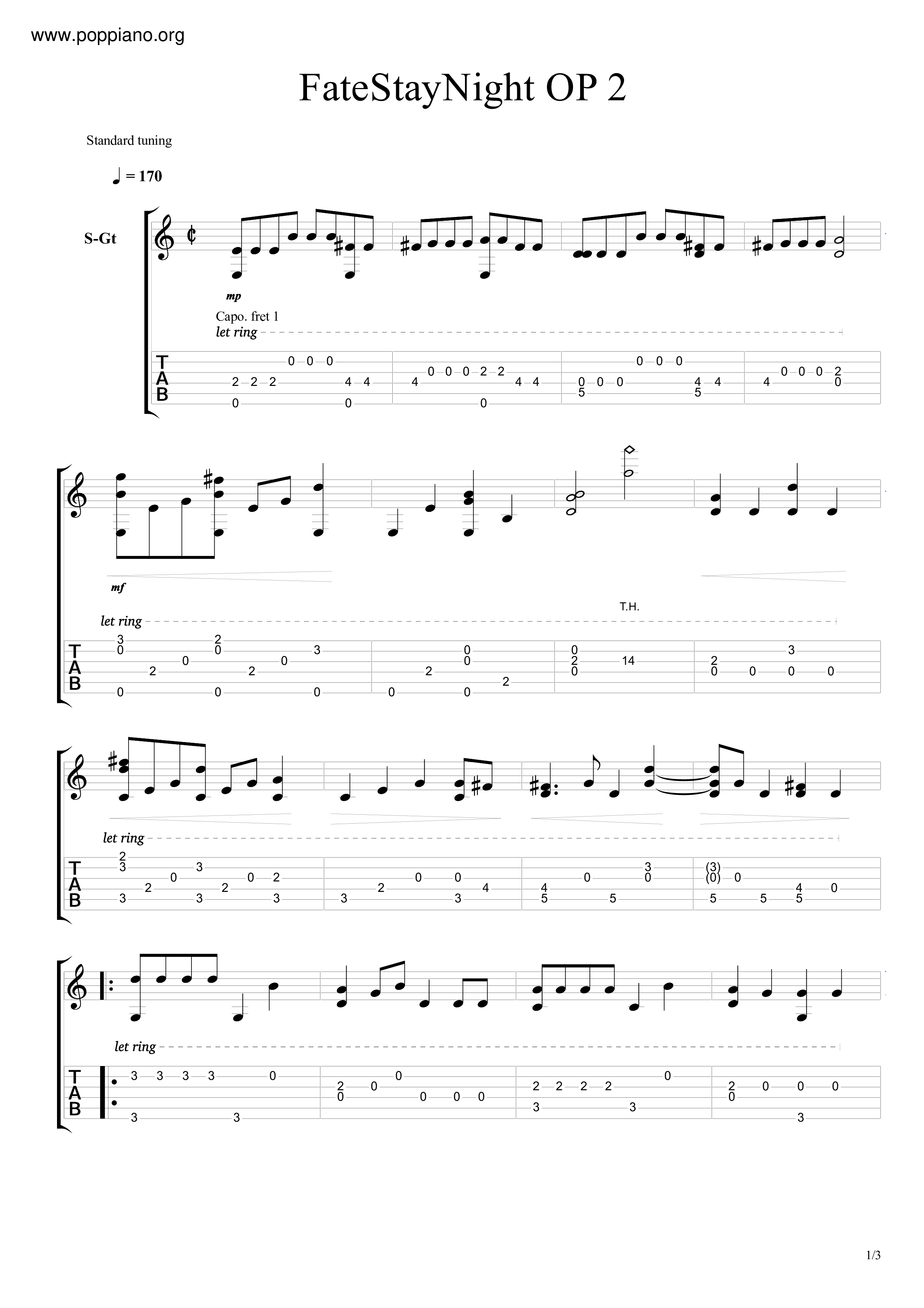 Fate Stay Night Op 2 Brave Shine Sheet Music Pdf Free Score Download Fate Stay Night Op 2 Brave Shine Sheet Music Pdf Free Score Download