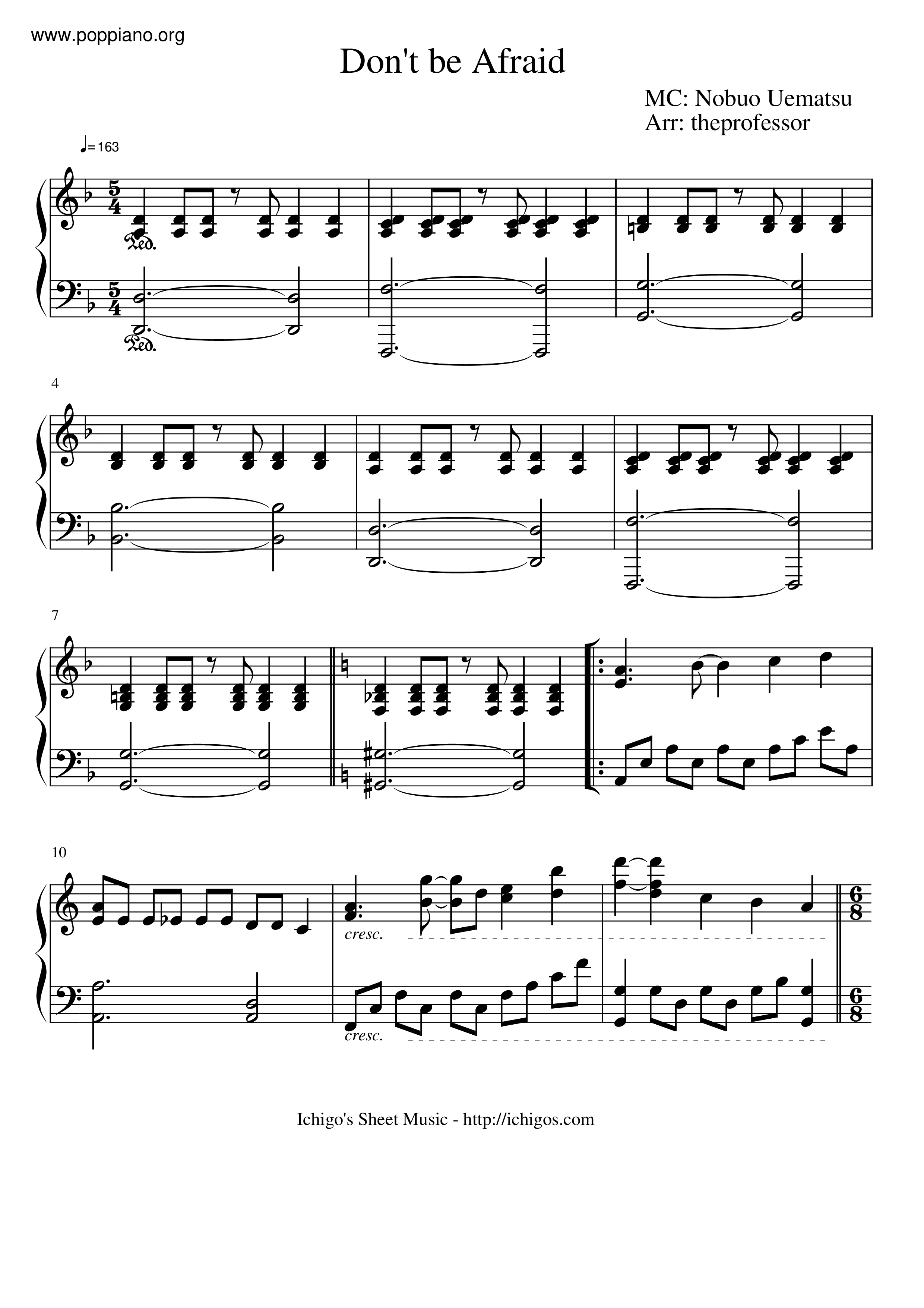 Final Fantasy Viii Don T Be Afraid Sheet Music Pdf Free Score Download