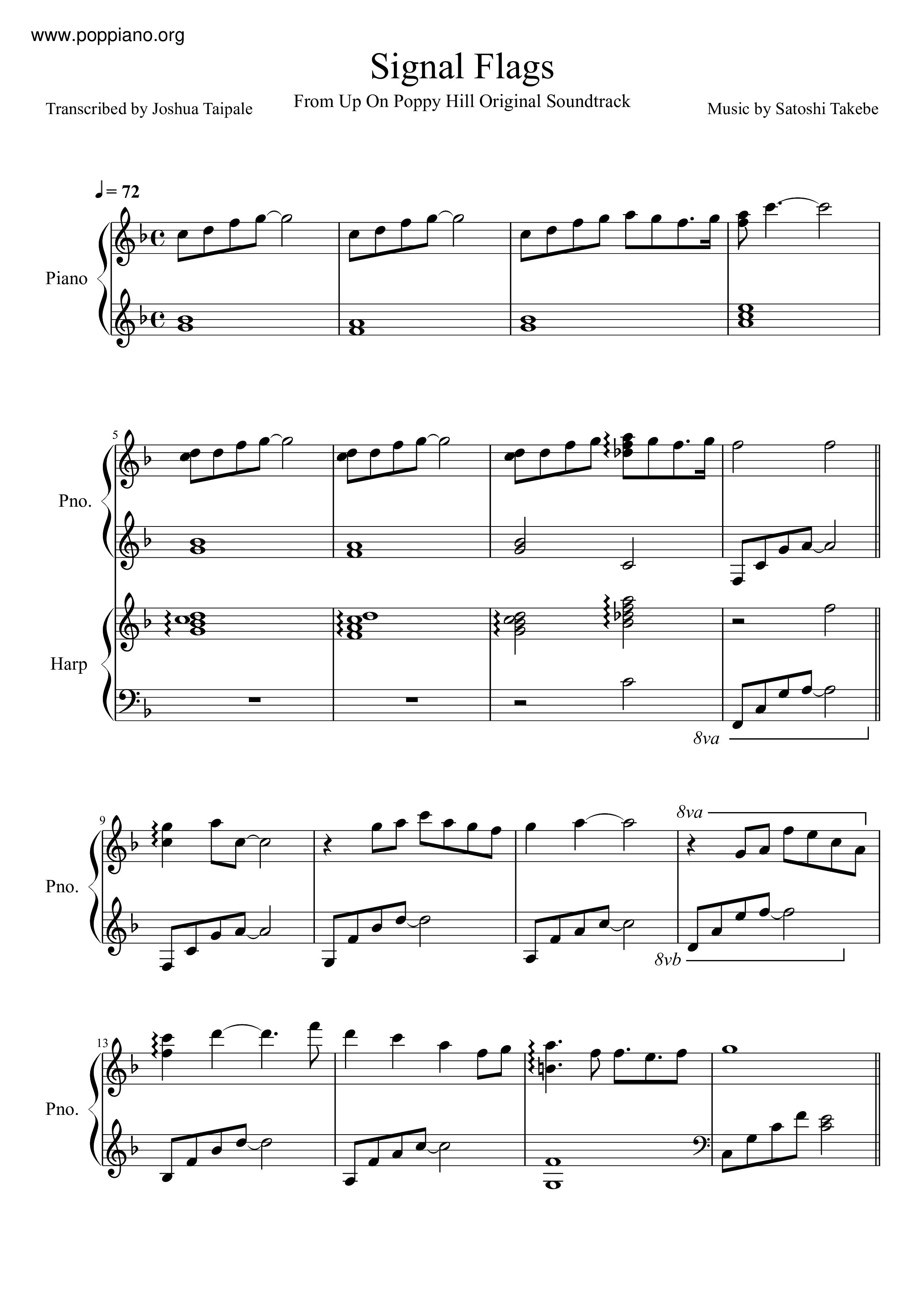 From Up On Poppy HillSignal Flags Sheet Music pdf, Free Score Download ★