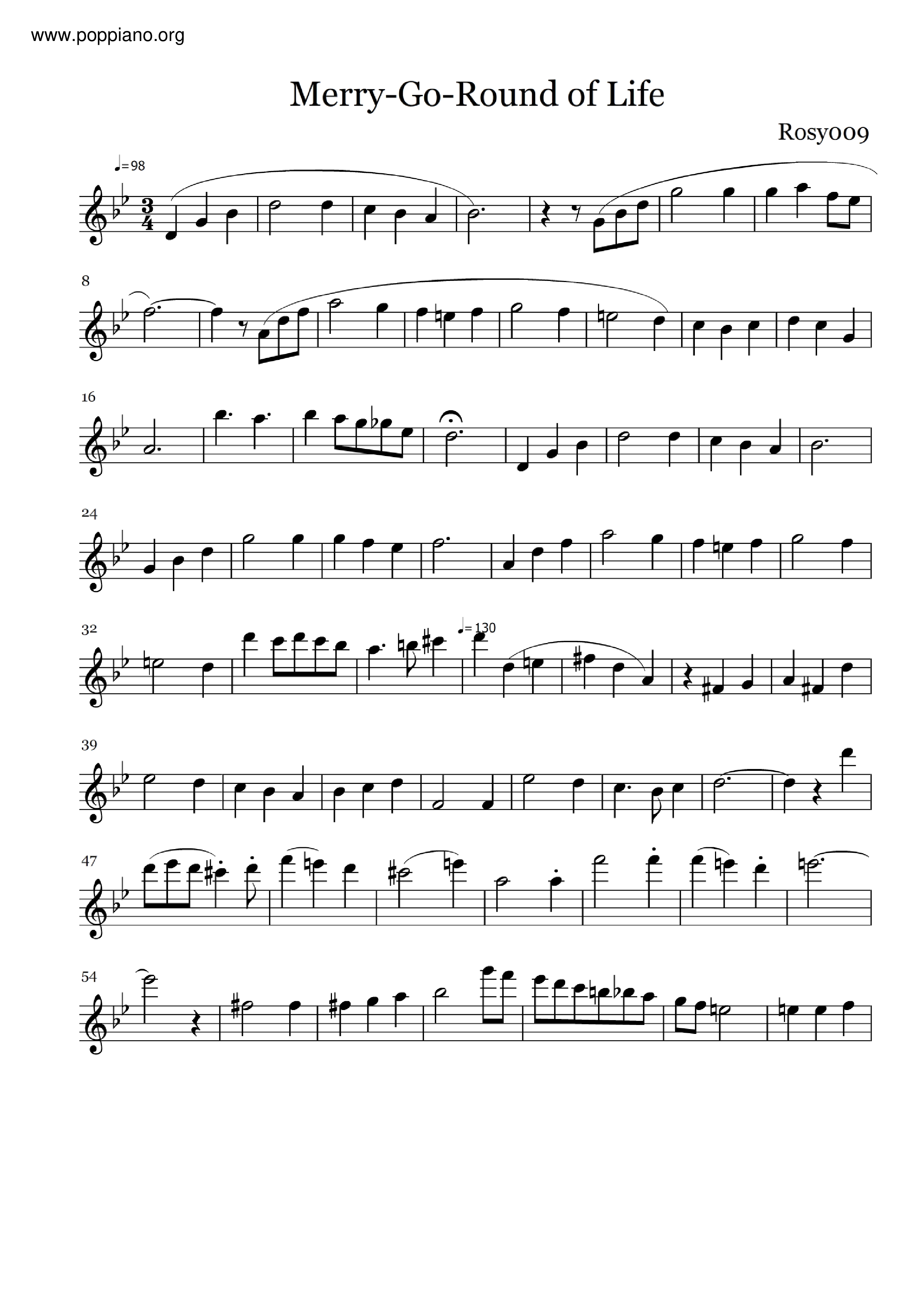 [Letter3 5] Howl'S Moving Castle Flute Sheet Music Terms Of Use - gchfcts