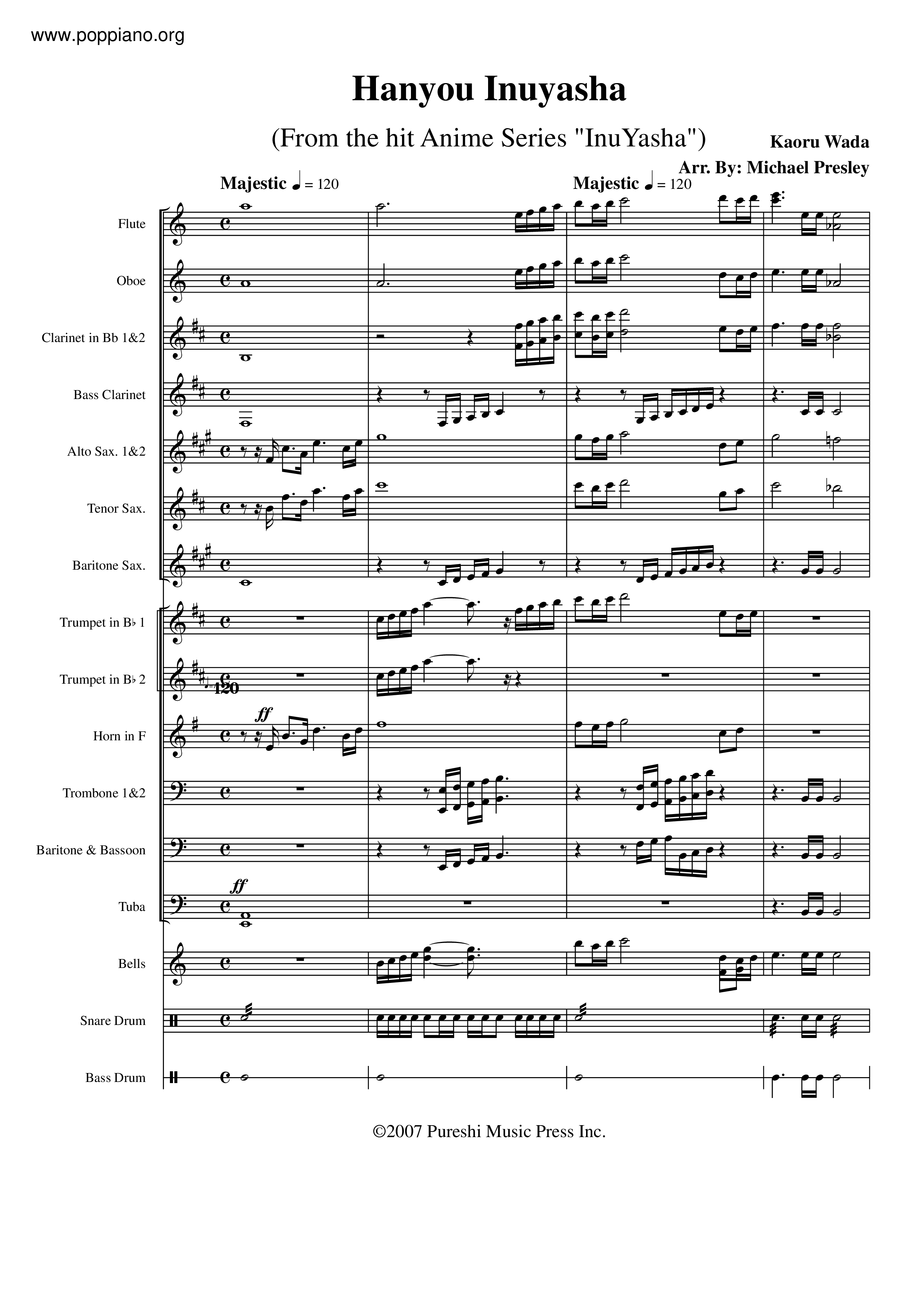 photo Hanyou Inuyasha Sheet Music inuyasha hanyou inuyasha sheet music