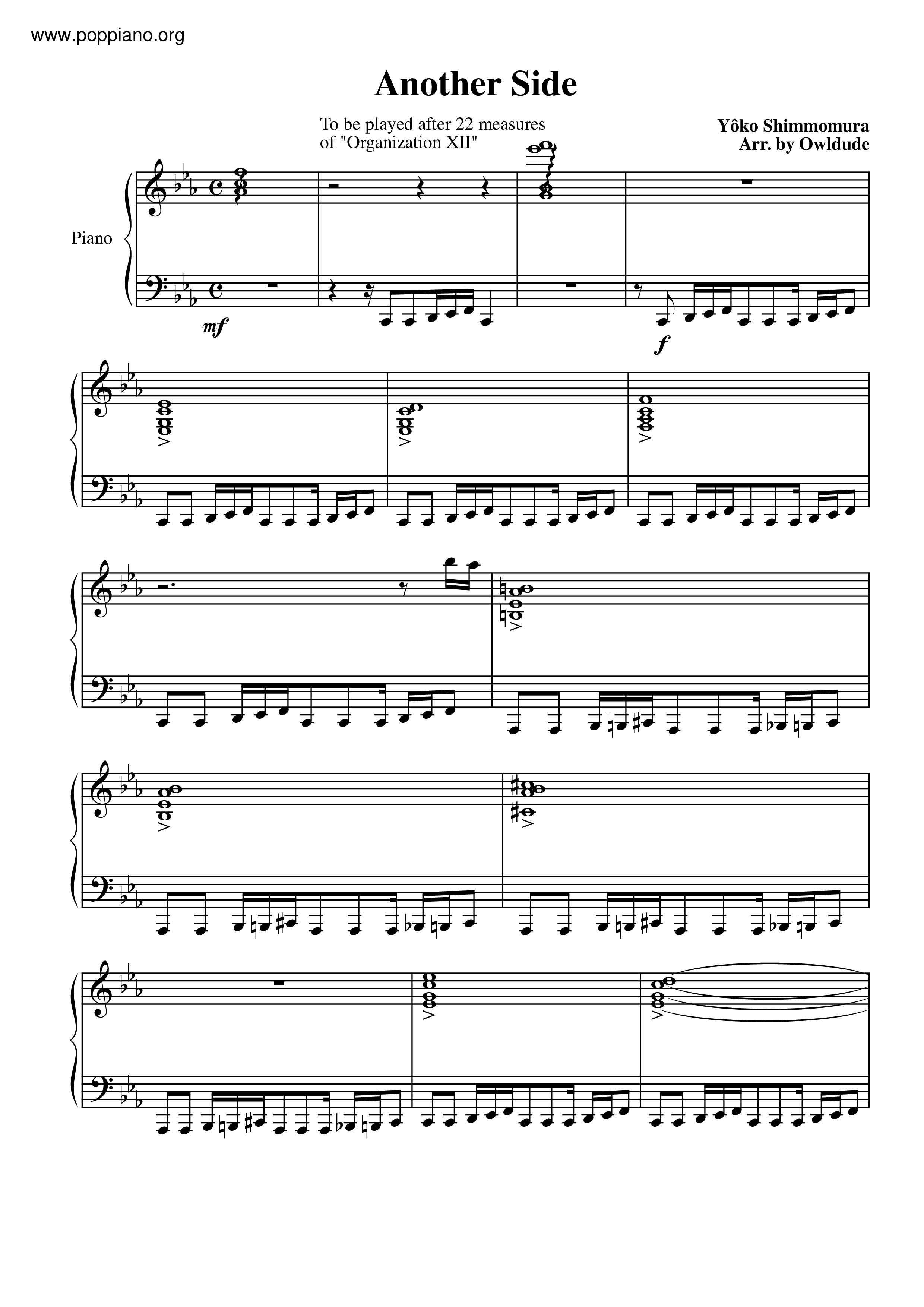 Another Side P1琴譜