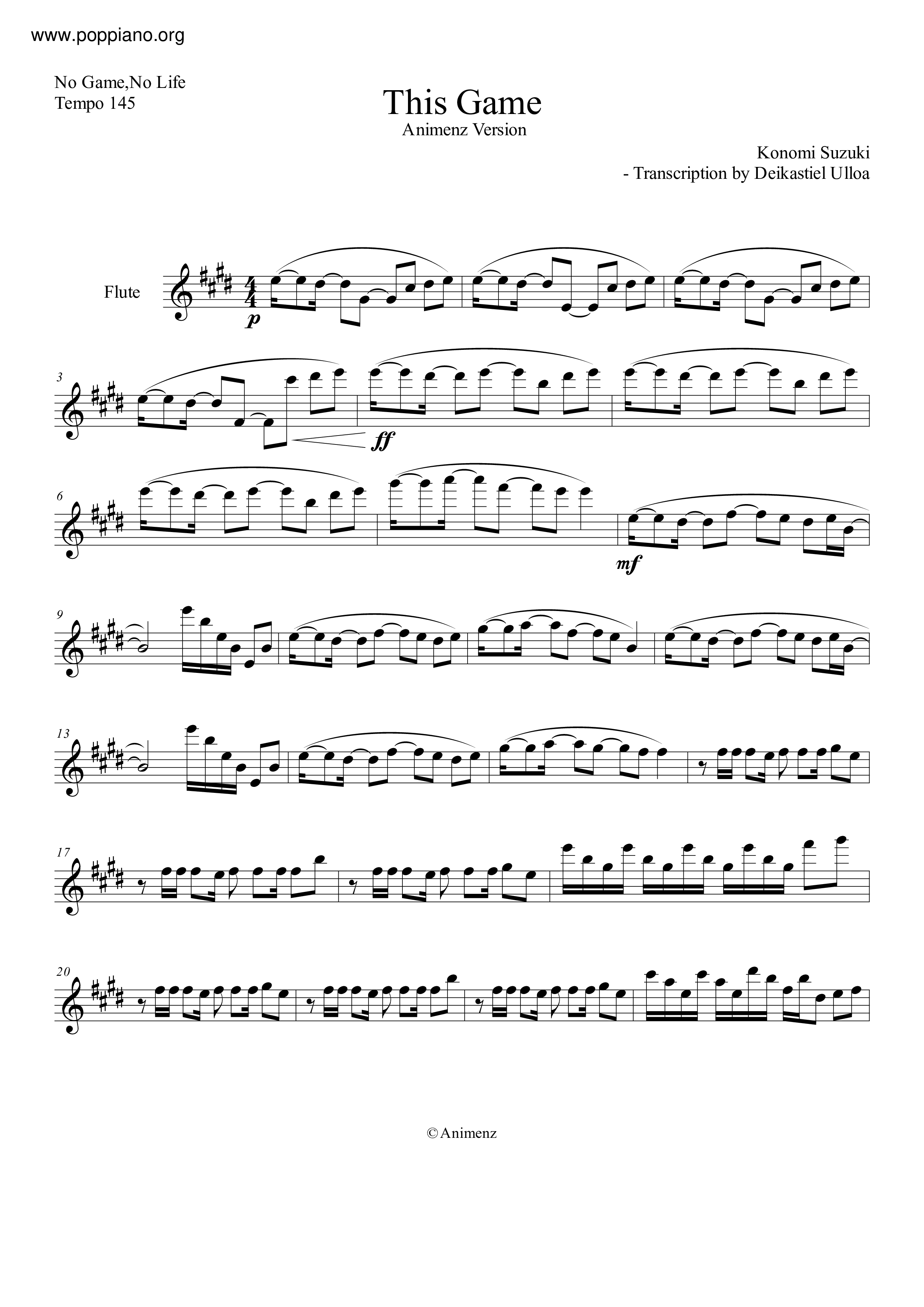 鈴木このみ 遊戲人生 This Game ピアノ譜pdf 香港ポップピアノ協会 無料pdf楽譜ダウンロード Gakufu 鈴木このみ 遊戲人生 This Game ピアノ譜pdf 香港ポップピアノ協会 無料pdf楽譜ダウンロード Gakufu