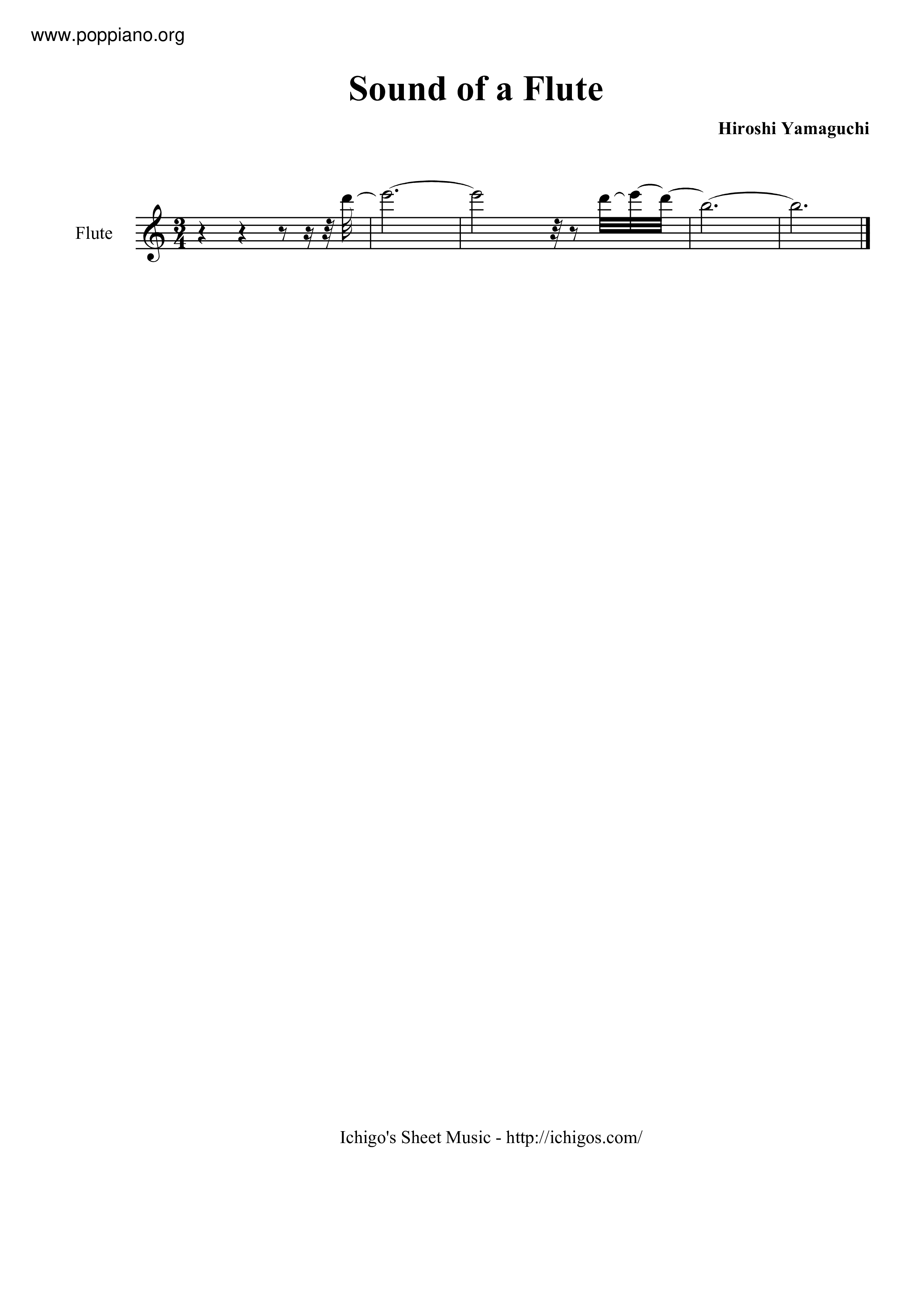 Sound Of A Flute琴譜