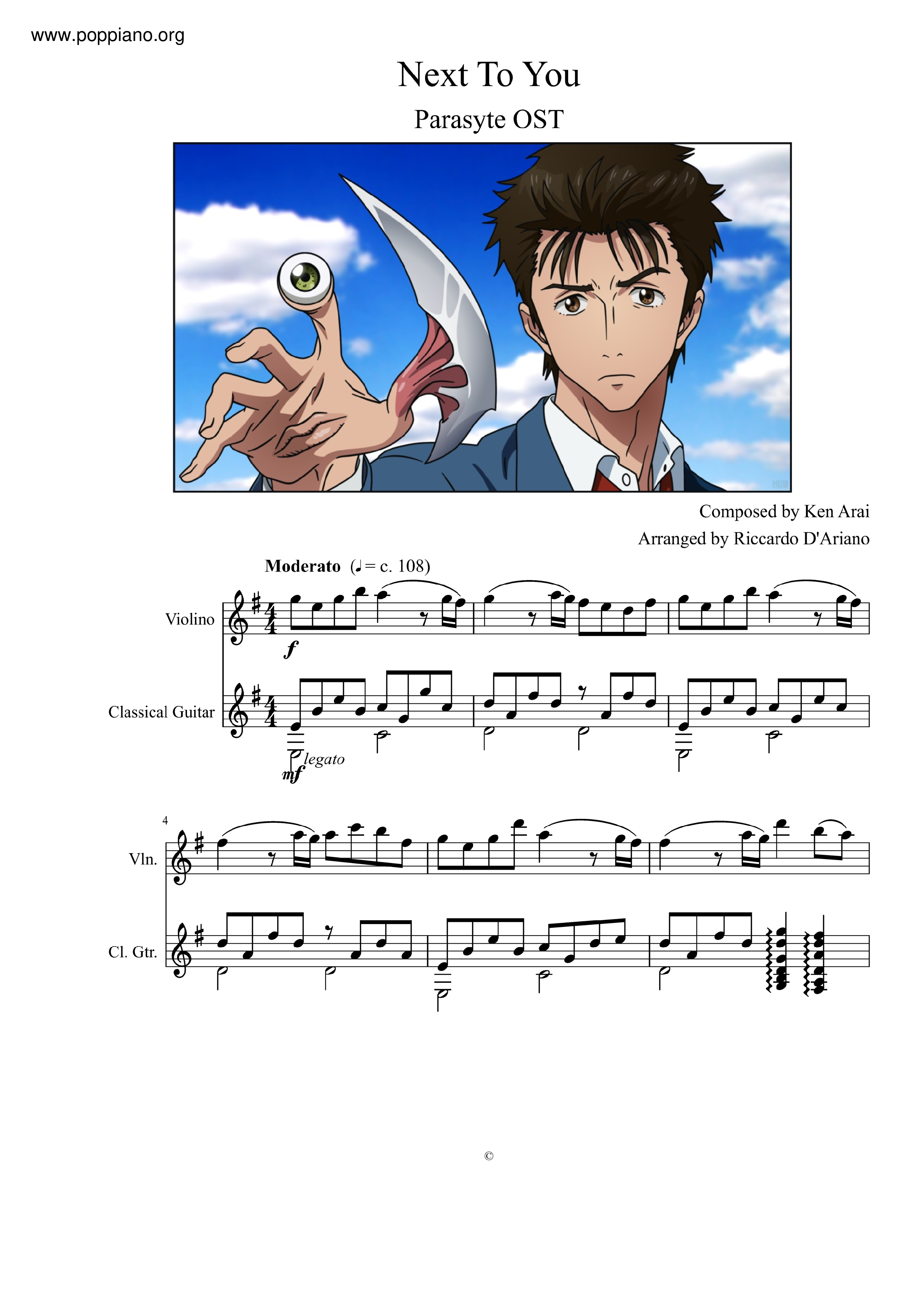 Parasyte Next To You Sheet Music Pdf Free Score Download Parasyte Next To You Sheet Music Pdf Free Score Download