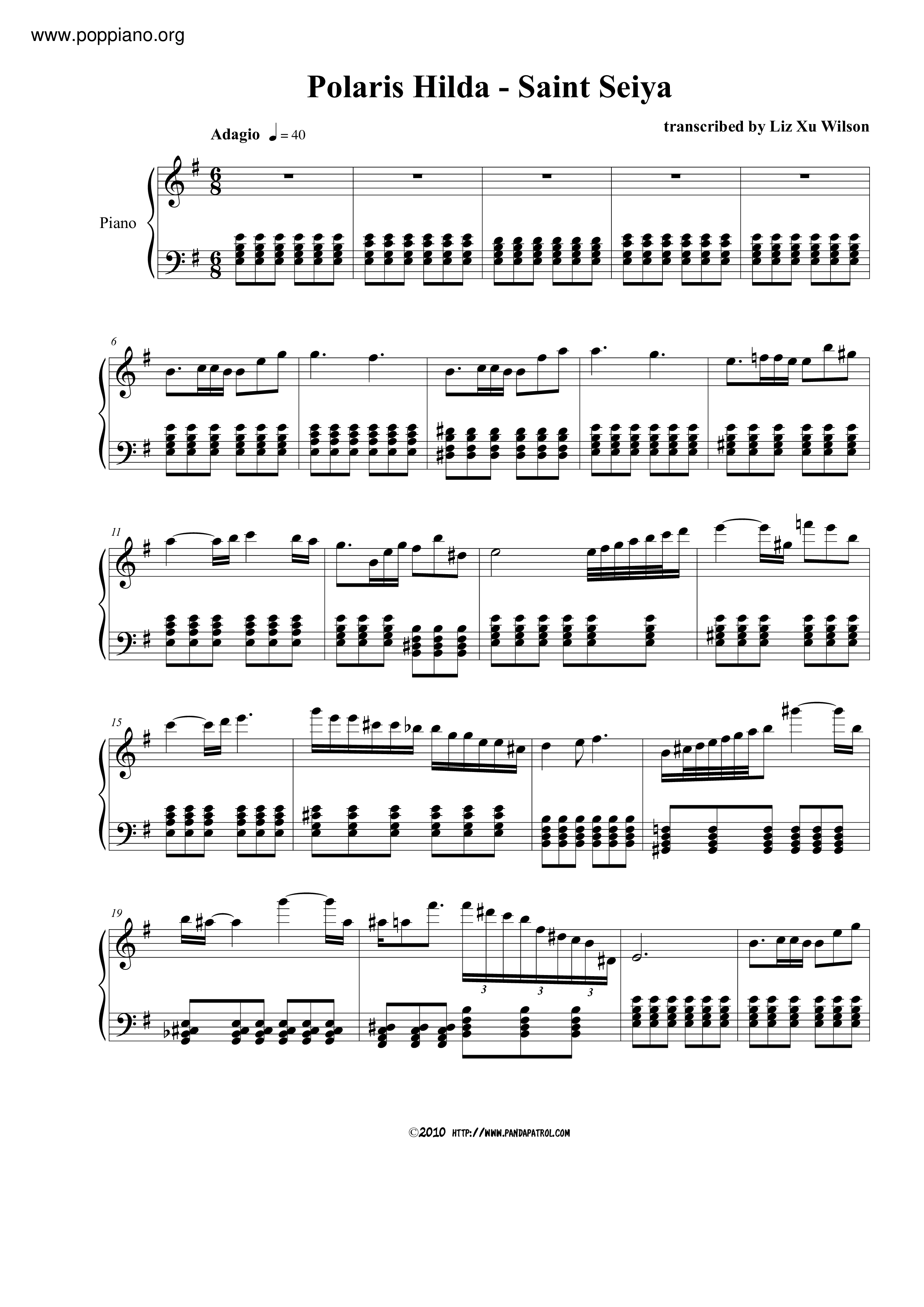 圣斗士星矢 Don 琴谱 五线谱pdf 香港流行钢琴协会琴谱下载