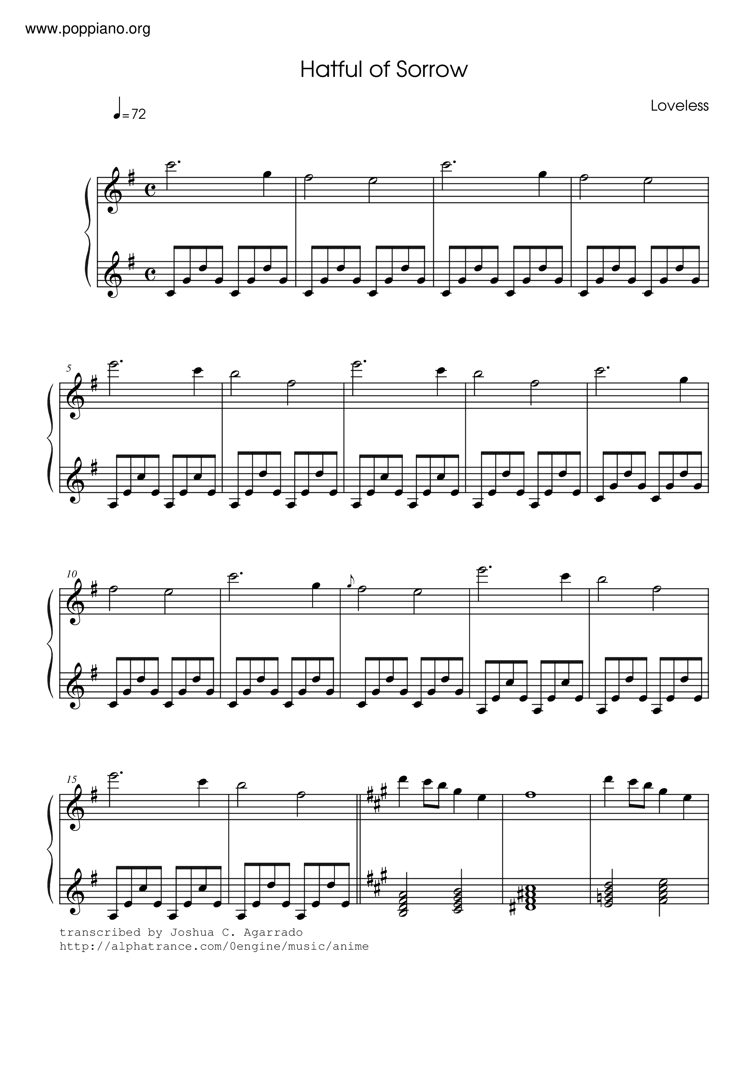 Hatful Of Sorrow琴譜