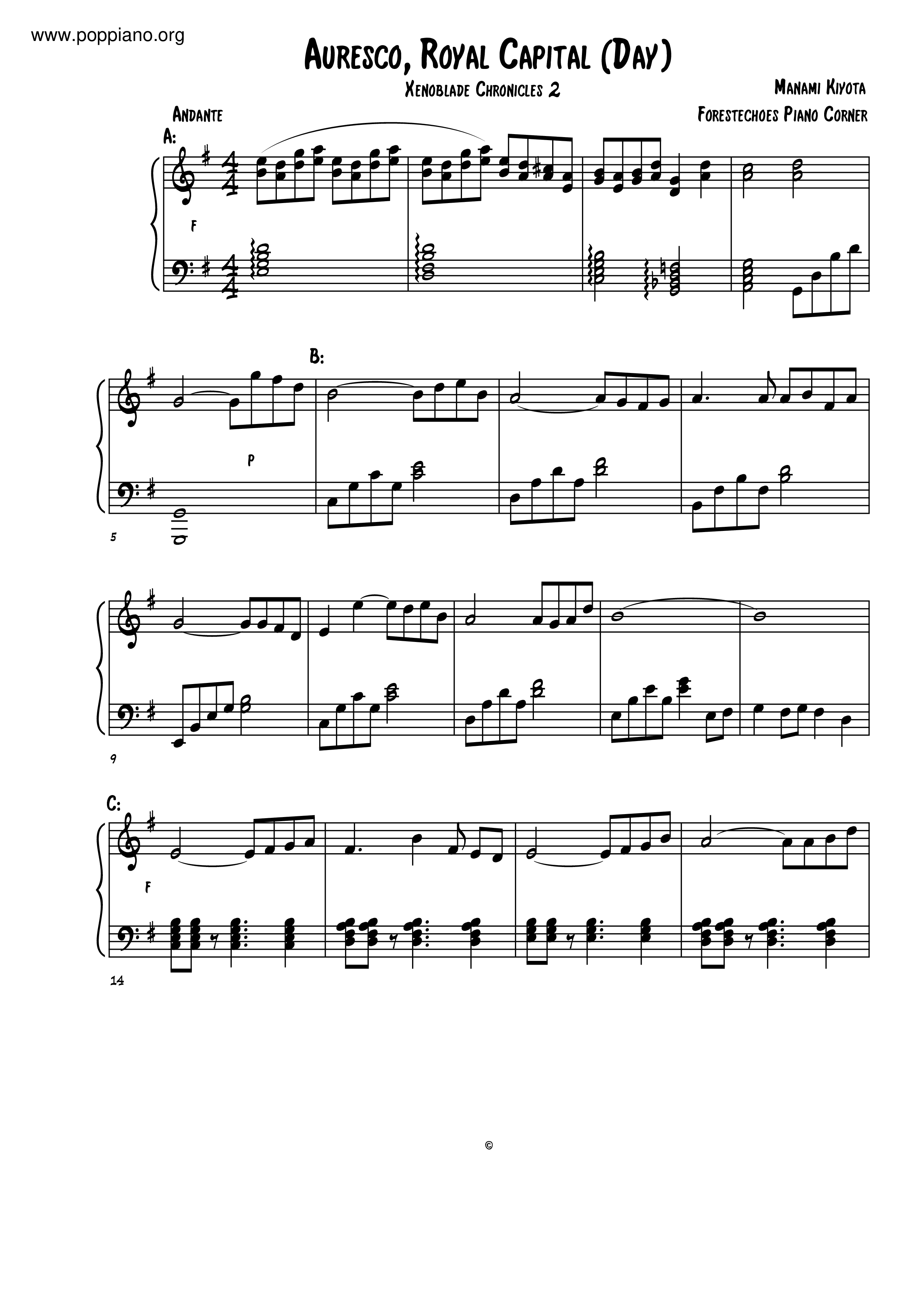 Auresco, Royal Captial琴譜