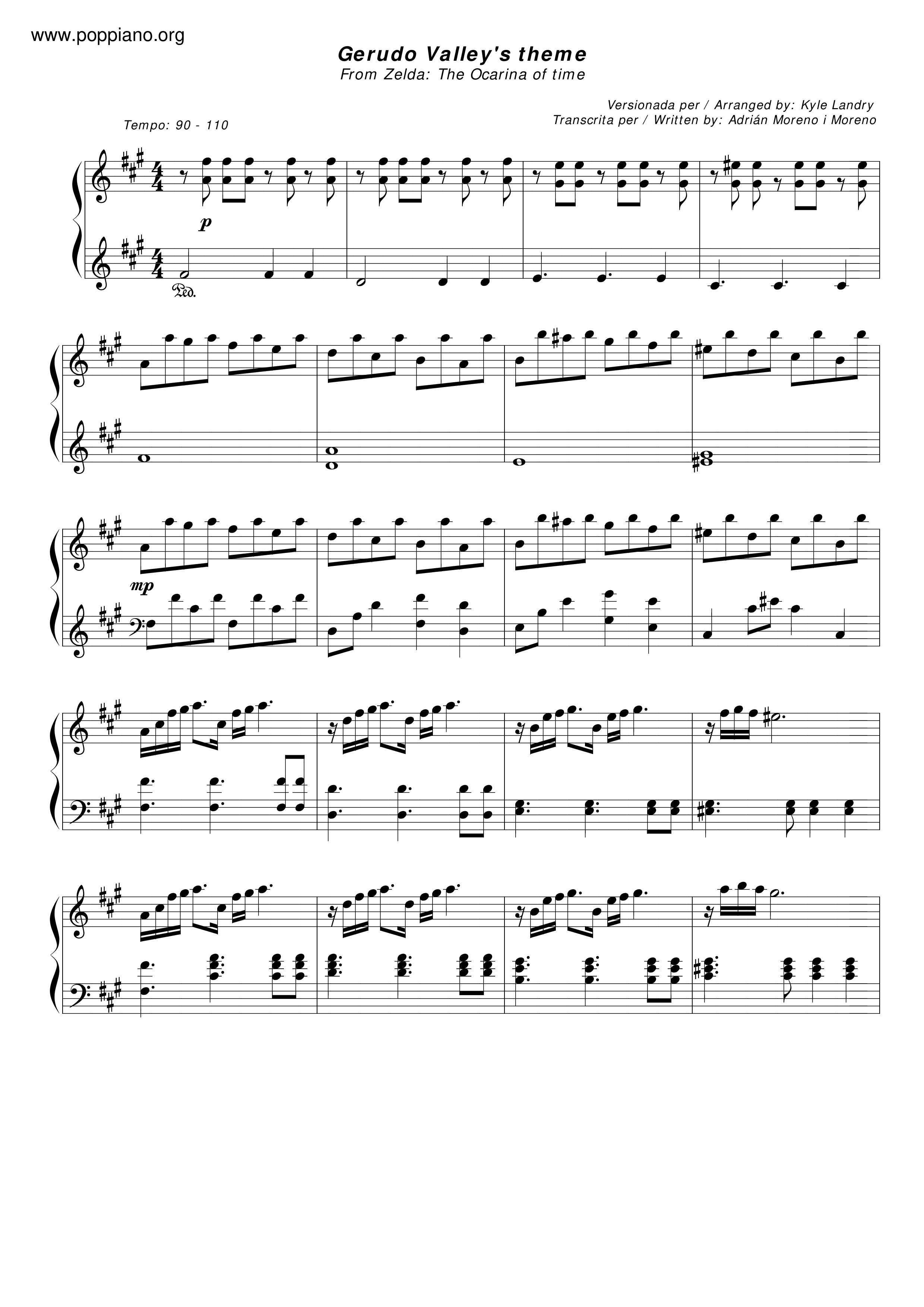 The Legend Of Zelda Ocarina Of Time Gerudo Valley S Theme Sheet Music Pdf Free Score Download The Legend Of Zelda Ocarina Of Time Gerudo Valley S Theme Sheet Music Pdf Free Score Download
