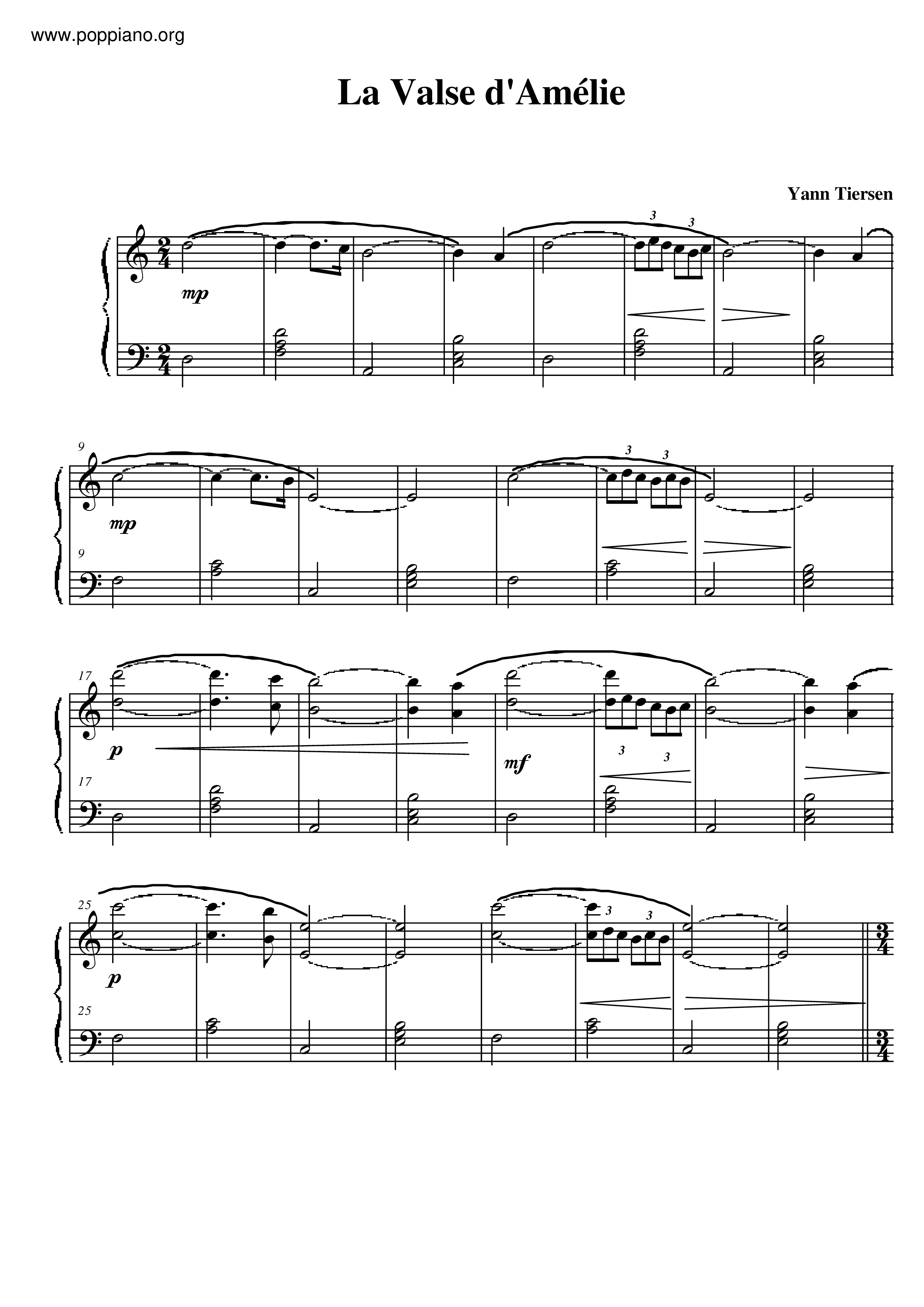 Yann Tiersen La Valse D Amelie Sheet Music Pdf Free Score Download Uloz.to je v cechach a na slovensku jednickou pro svobodne sdileni souboru. yann tiersen la valse d amelie sheet