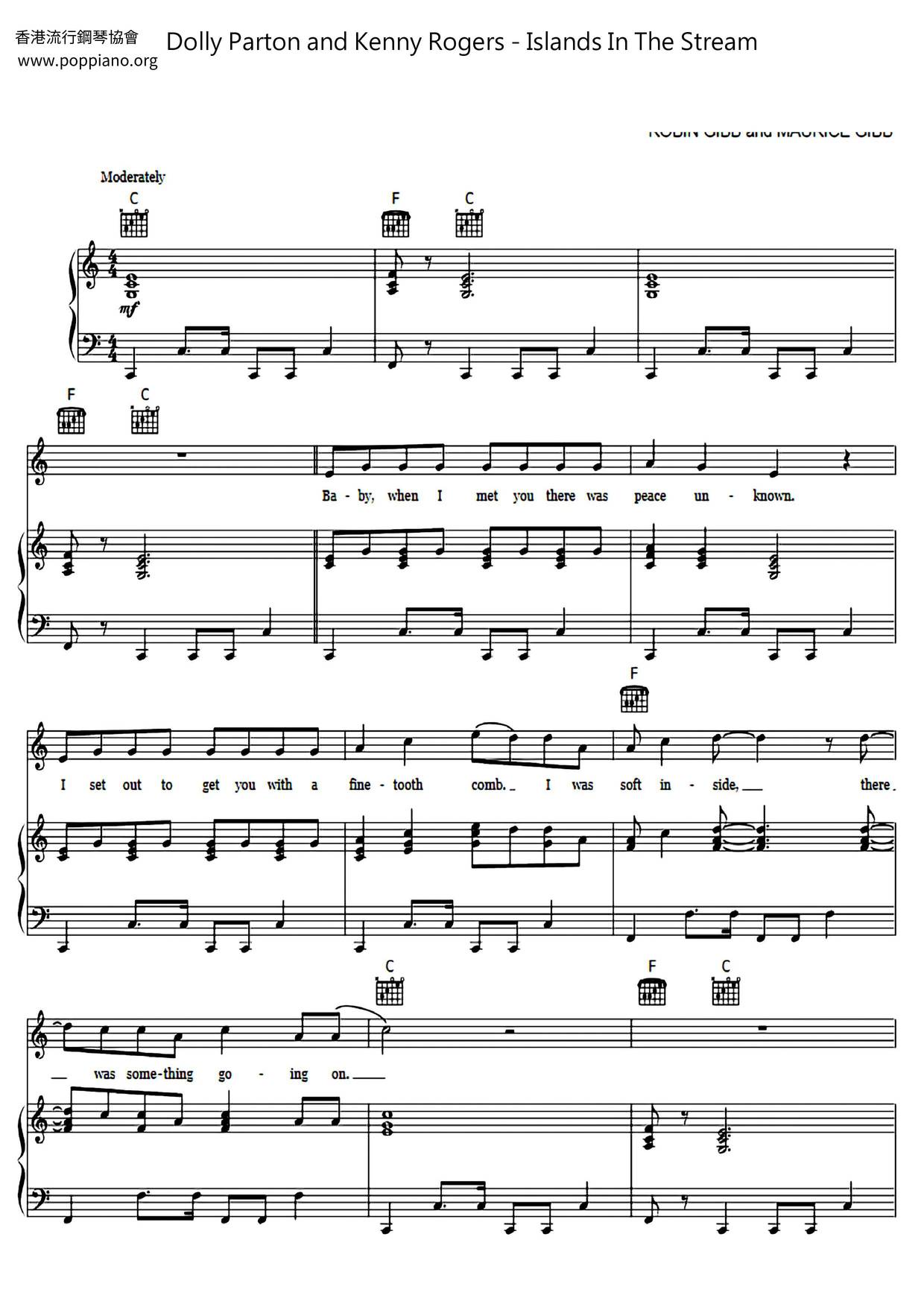 Dolly Parton, Kenny Rogers-Islands In The Stream Sheet Music pdf