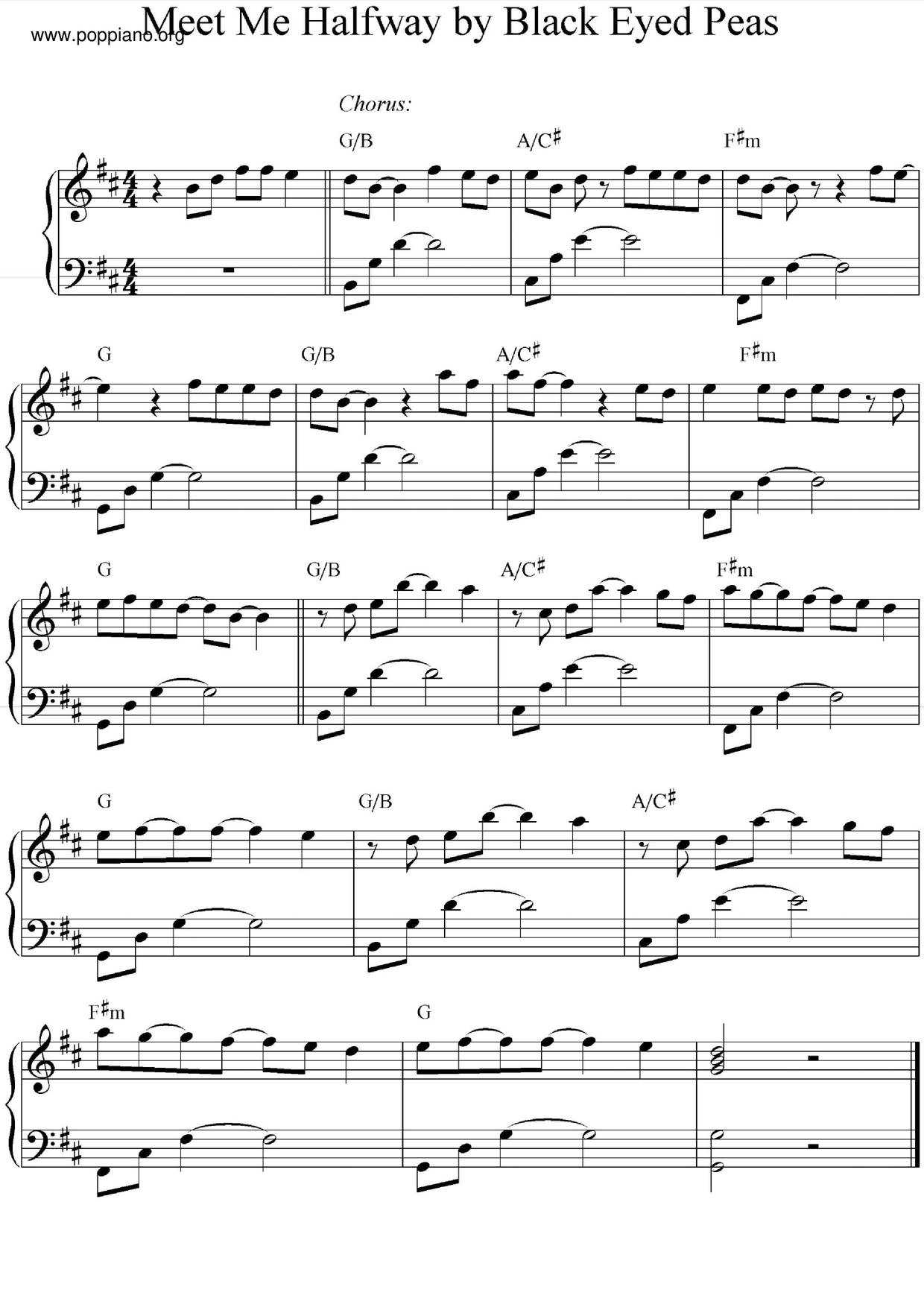 Black Eyed Peas Meet Me Halfway Sheet Music Pdf Free Score Download Black Eyed Peas Meet Me Halfway Sheet Music Pdf Free Score Download