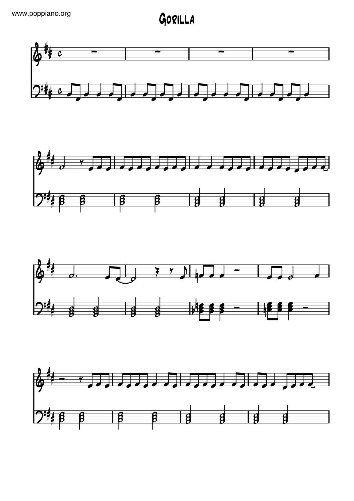Bruno Mars Gorilla ピアノ譜pdf 香港ポップピアノ協会 無料pdf楽譜ダウンロード Gakufu