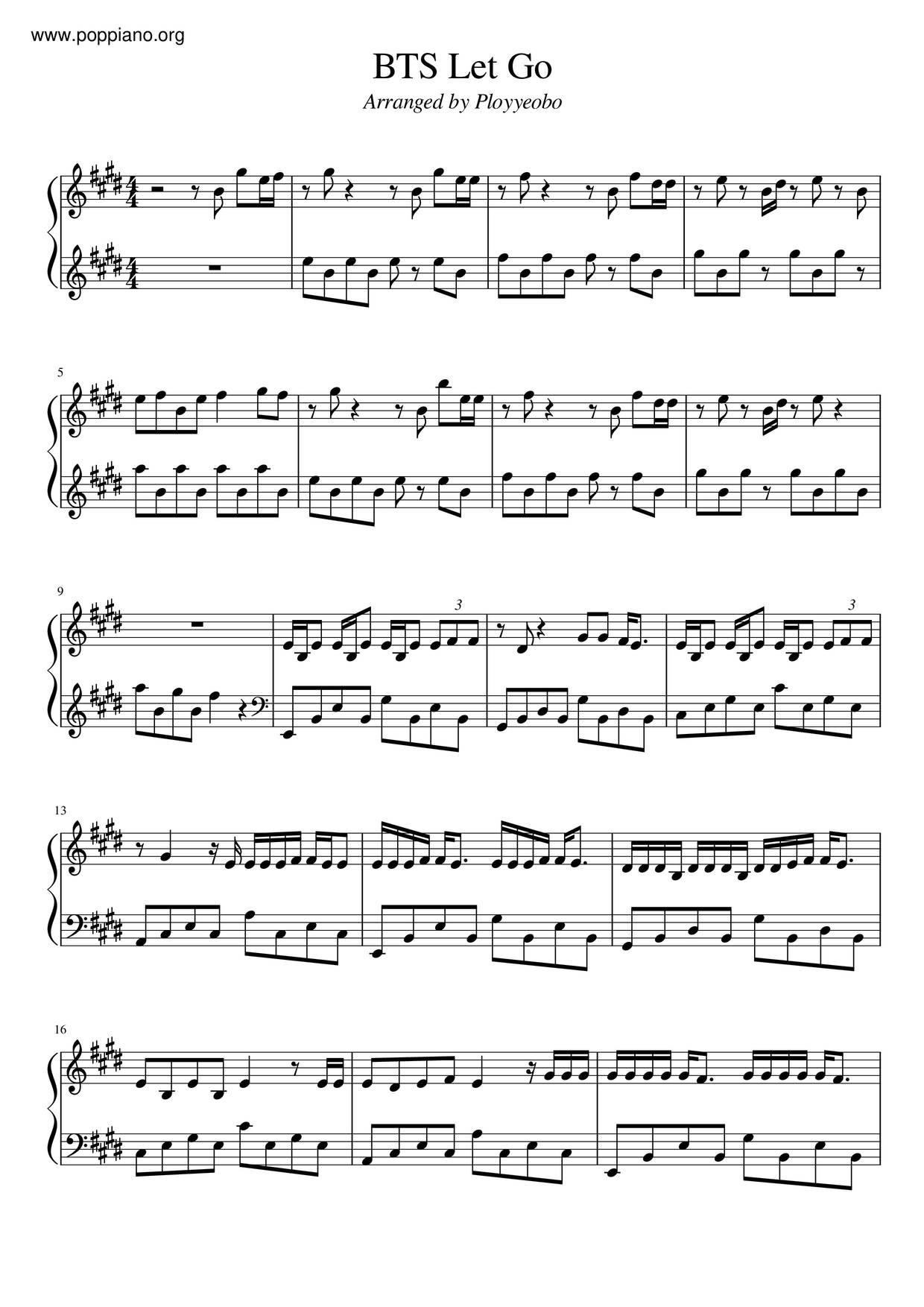 Bts Let Go Sheet Music Pdf Free Score Download Bts Let Go Sheet Music Pdf Free Score Download