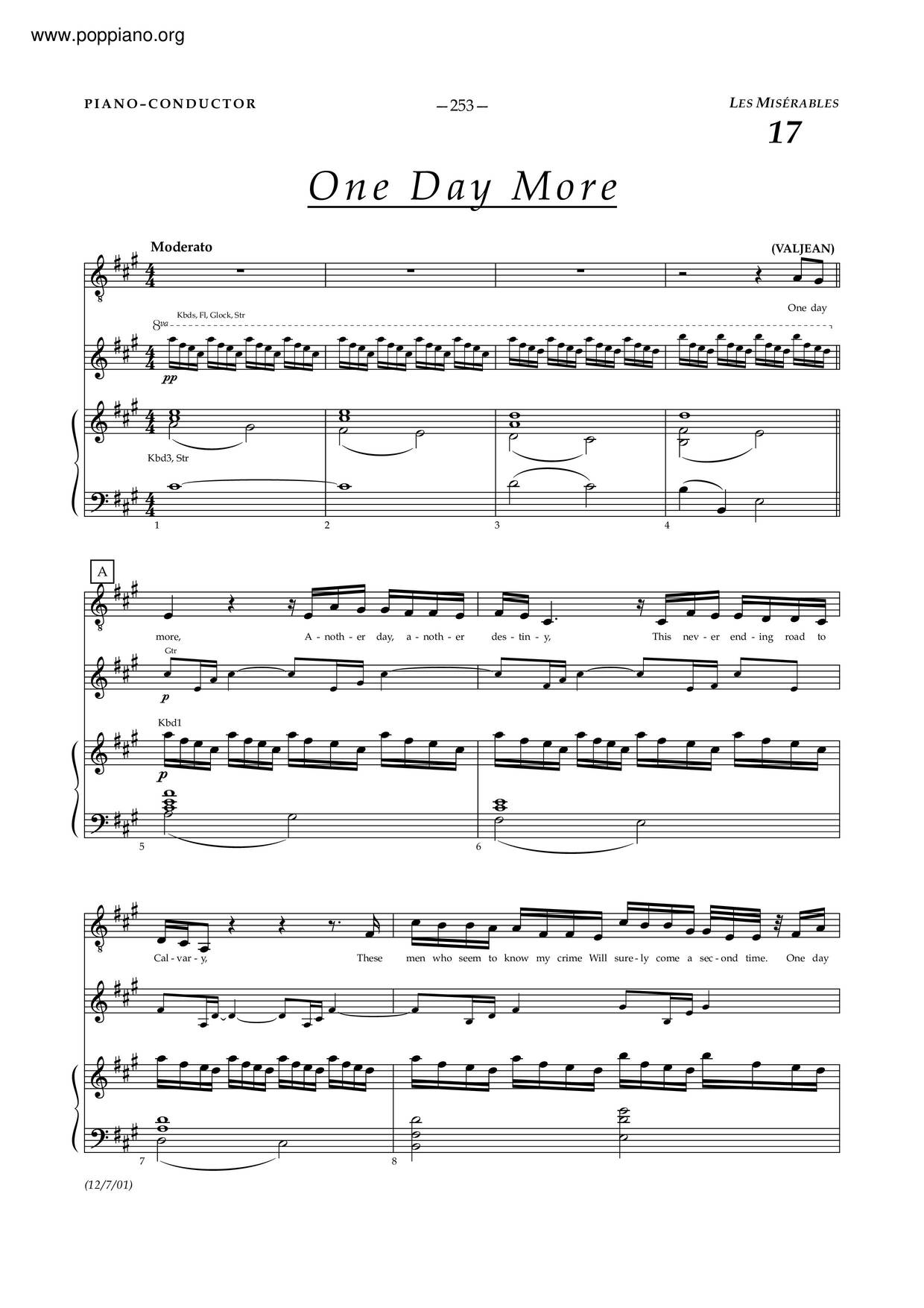 Claude Michel Schonberg One Day More ピアノ譜pdf 香港ポップピアノ協会 無料pdf楽譜ダウンロード Gakufu