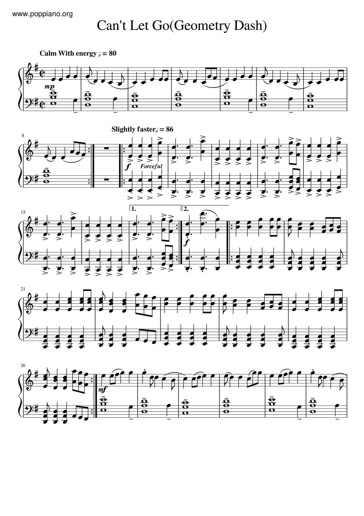 Can T Let Go Pdf無料ピアノ譜 Gakufu 香港ポップピアノ協会