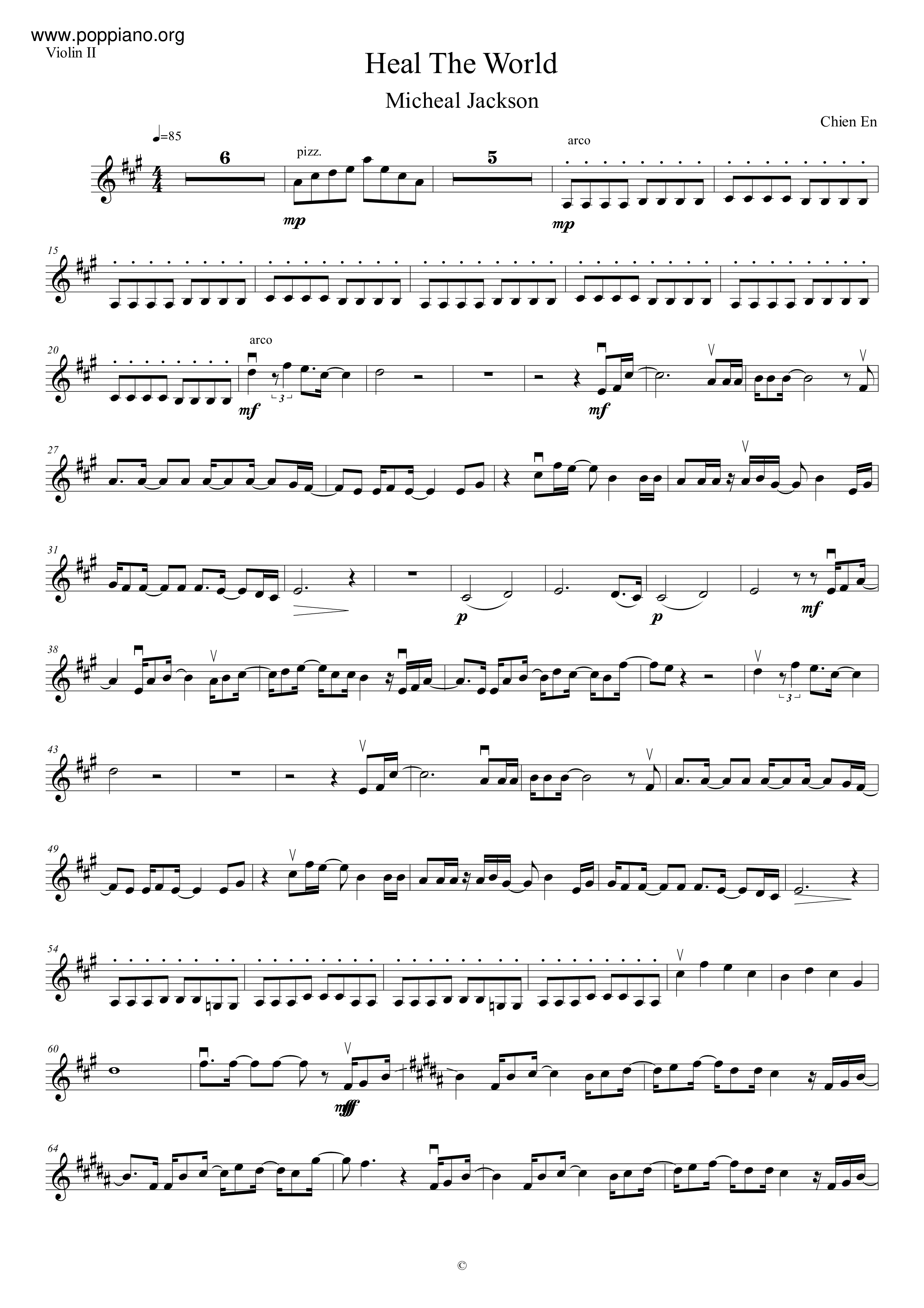 Michael Jackson Heal The World Violin Score Pdf Free Score Download Michael Jackson Heal The World Violin Score Pdf Free Score Download