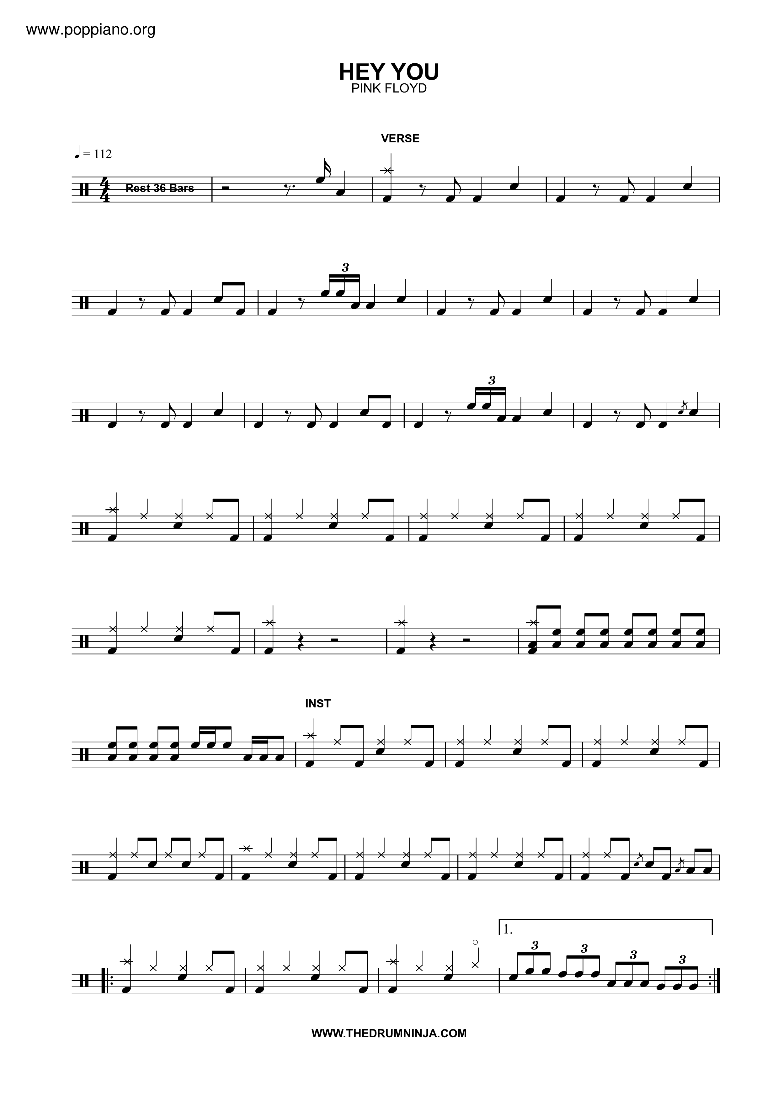 Money (Easy Level) (Pink Floyd) Drums Sheet Music ubicaciondepersonas