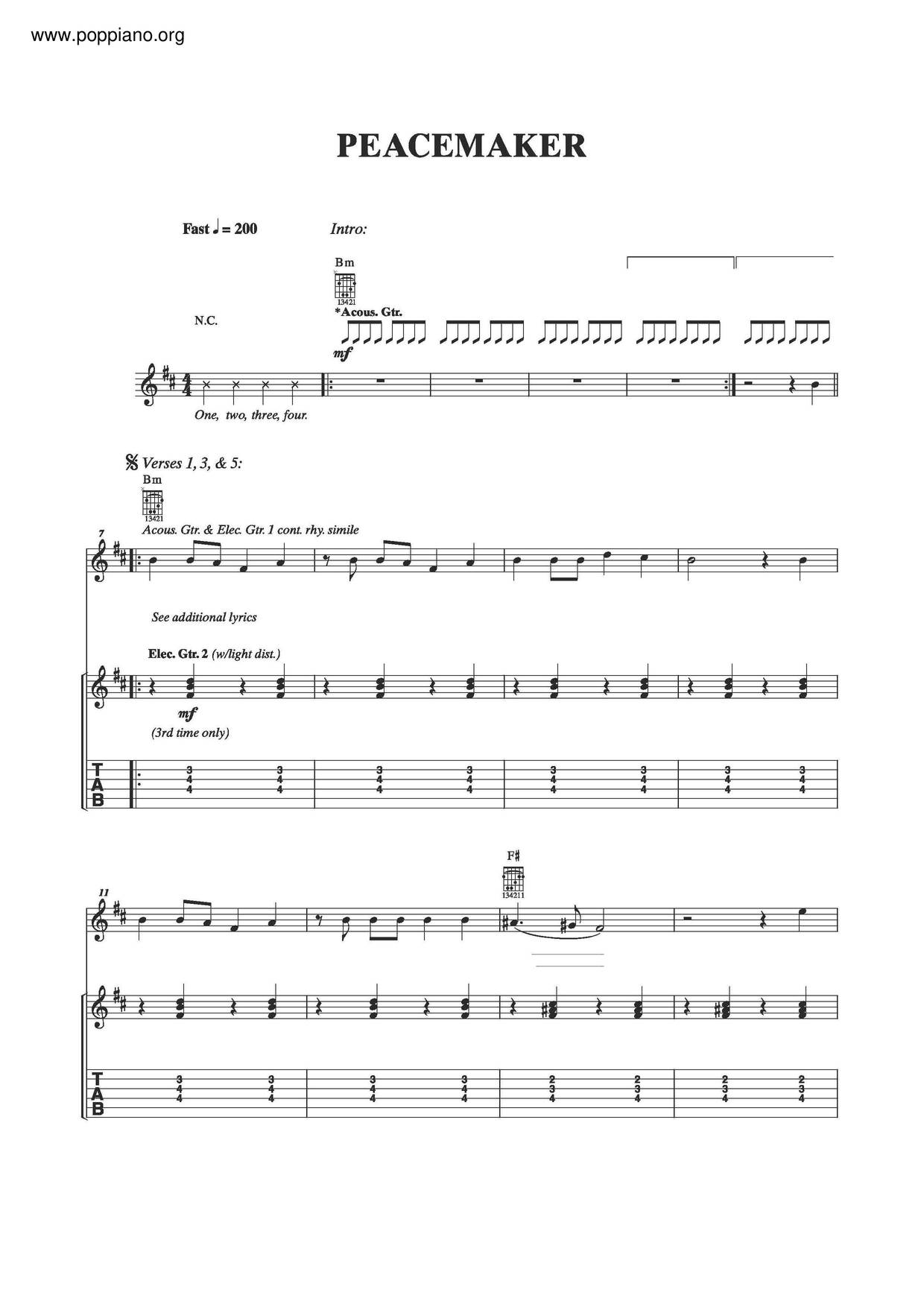 Green Day Peacemaker ピアノ譜pdf 香港ポップピアノ協会 無料pdf楽譜ダウンロード Gakufu Green Day Peacemaker ピアノ譜pdf 香港ポップピアノ協会 無料pdf楽譜ダウンロード Gakufu
