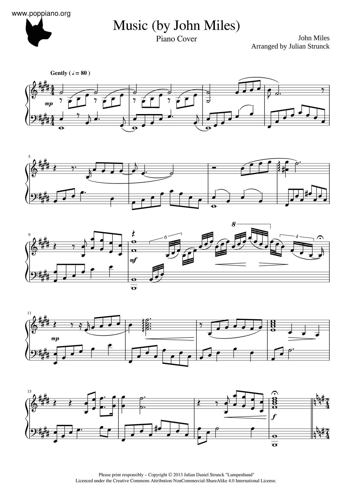 John MilesMusic Was My First Love Sheet Music pdf, Free Score Download ★
