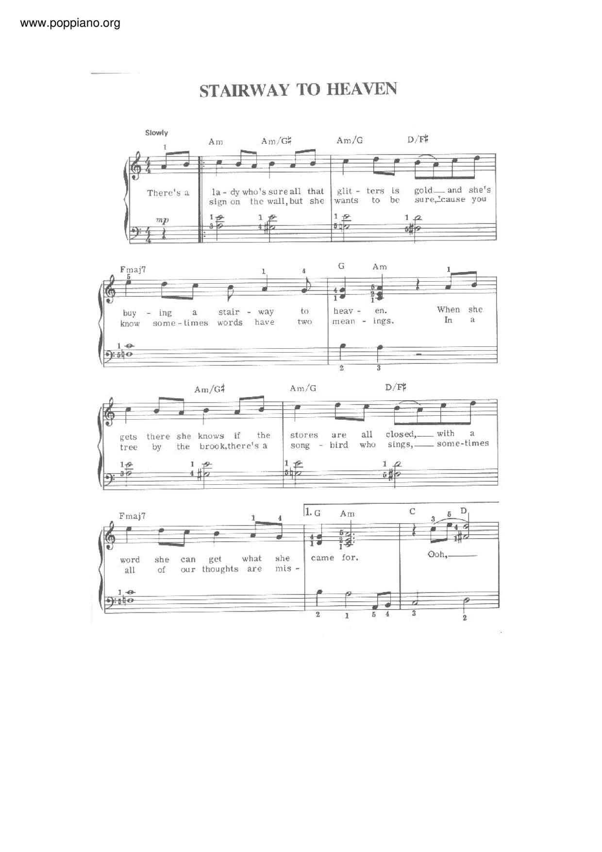 Led Zeppelin Stairway To Heaven Sheet Music Pdf Free Score Download Led Zeppelin Stairway To Heaven Sheet Music Pdf Free Score Download