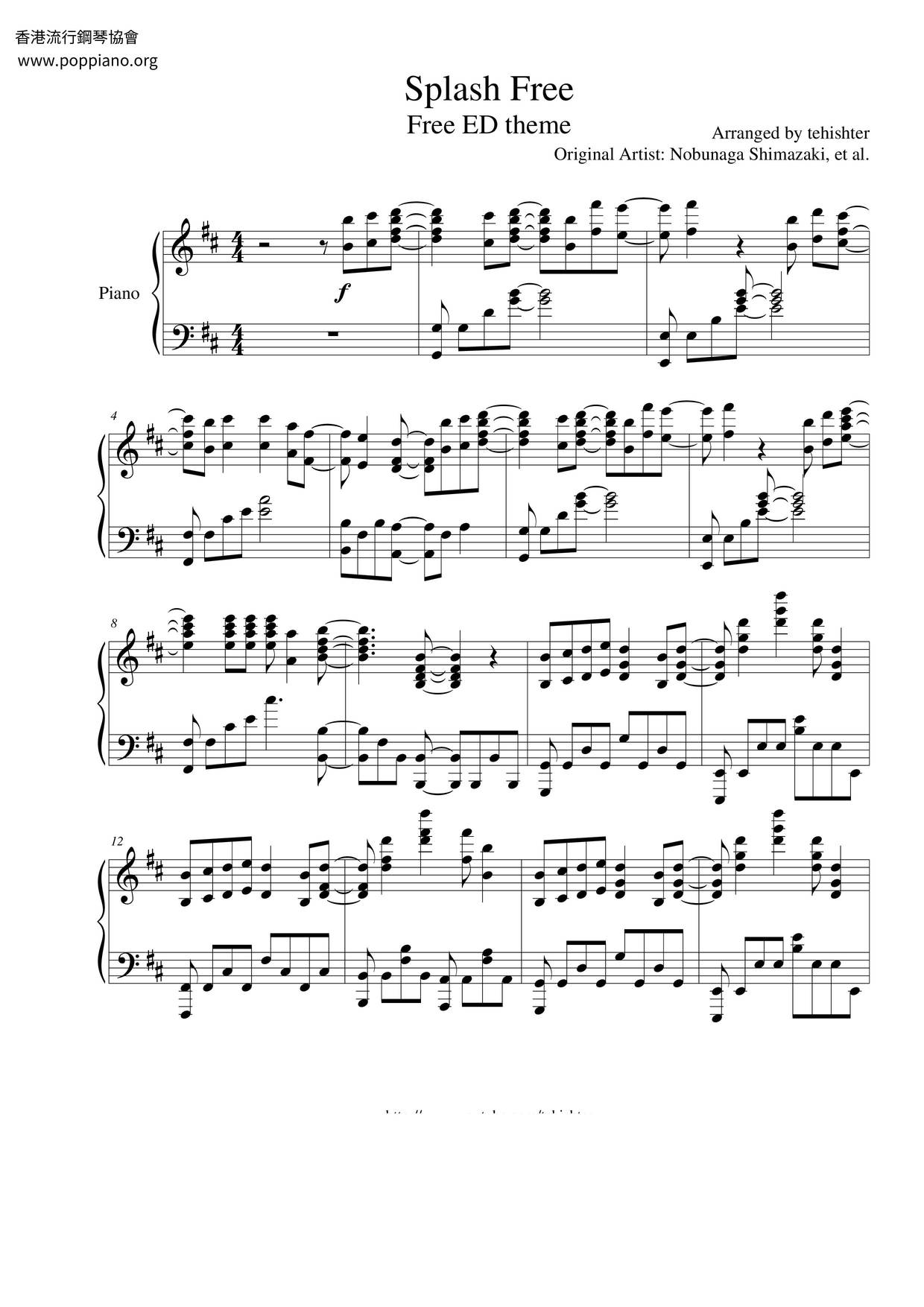 Mamoru Miyano Free Ed Splash Free Sheet Music Pdf Free Score Download