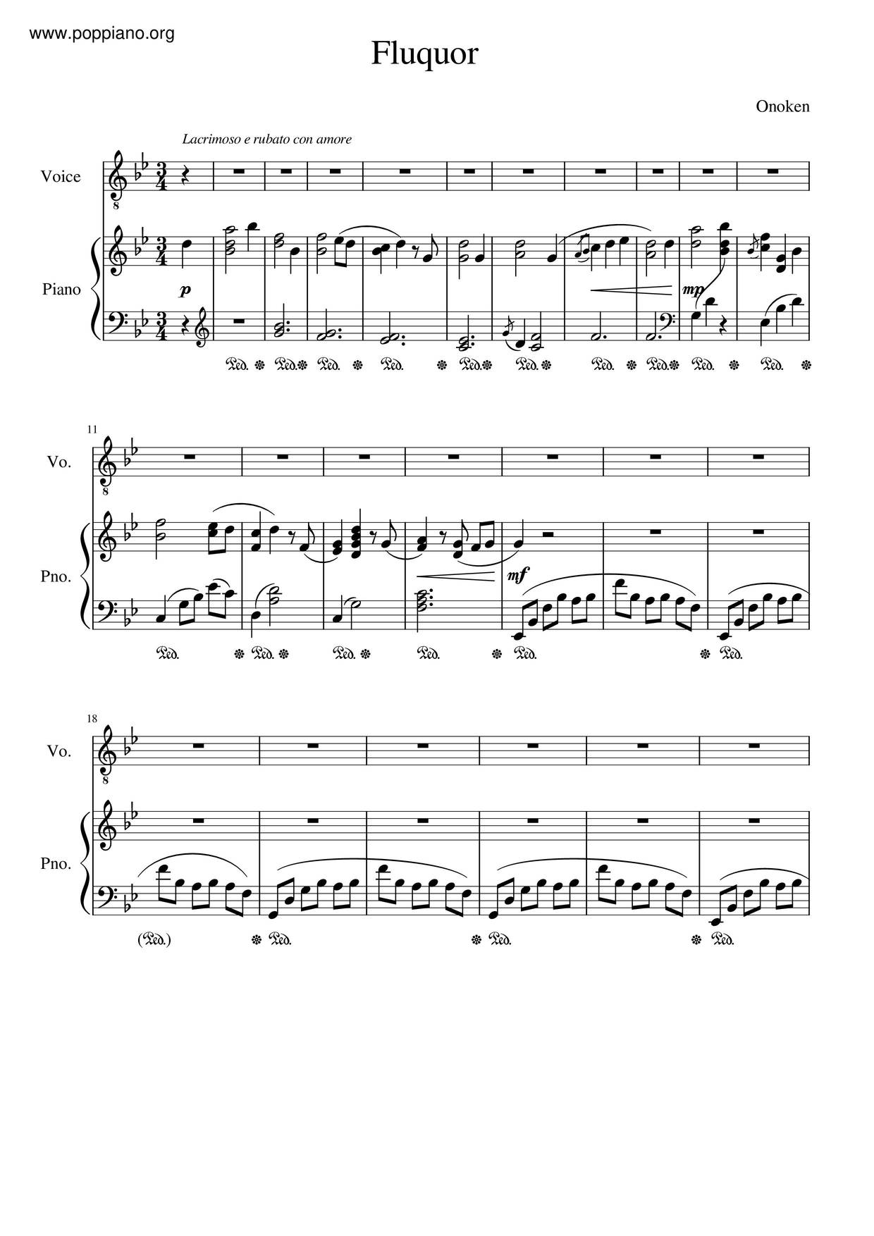 Fluquor琴譜