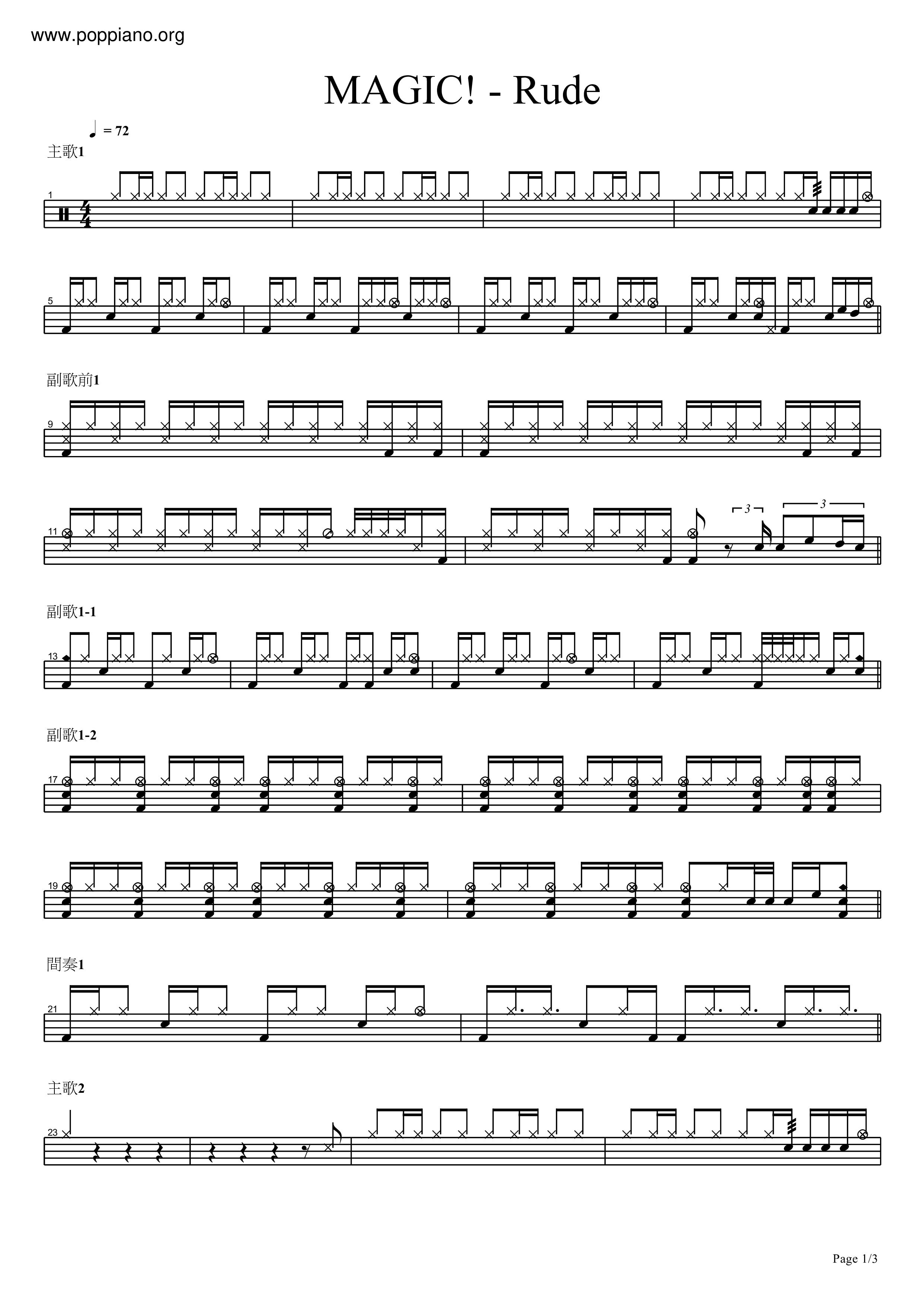 Magic Rude Drum Tab Pdf Free Score Download Magic Rude Drum Tab Pdf Free Score Download