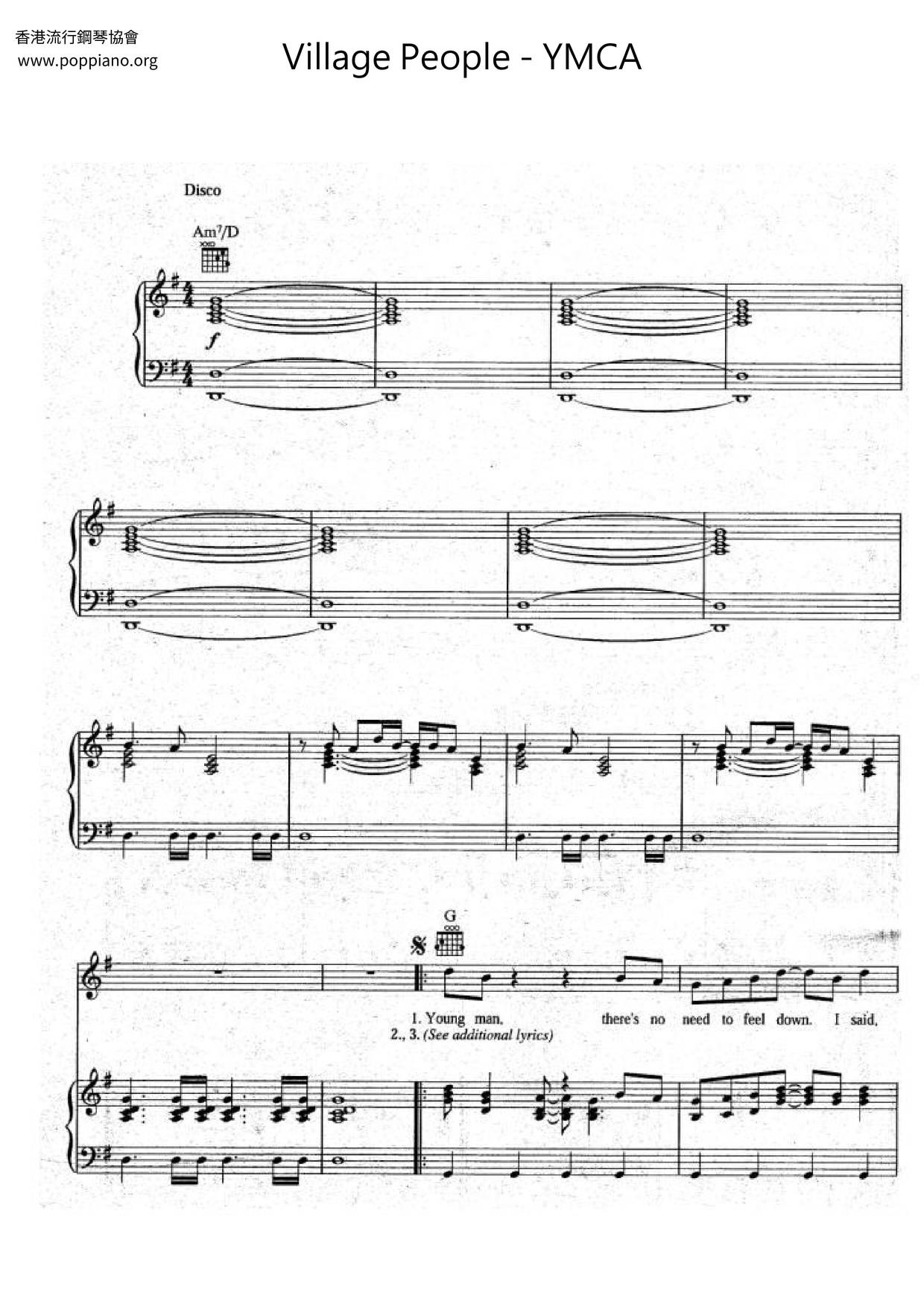 Village People Ymca Sheet Music Pdf Free Score Download Village People Ymca Sheet Music Pdf Free Score Download