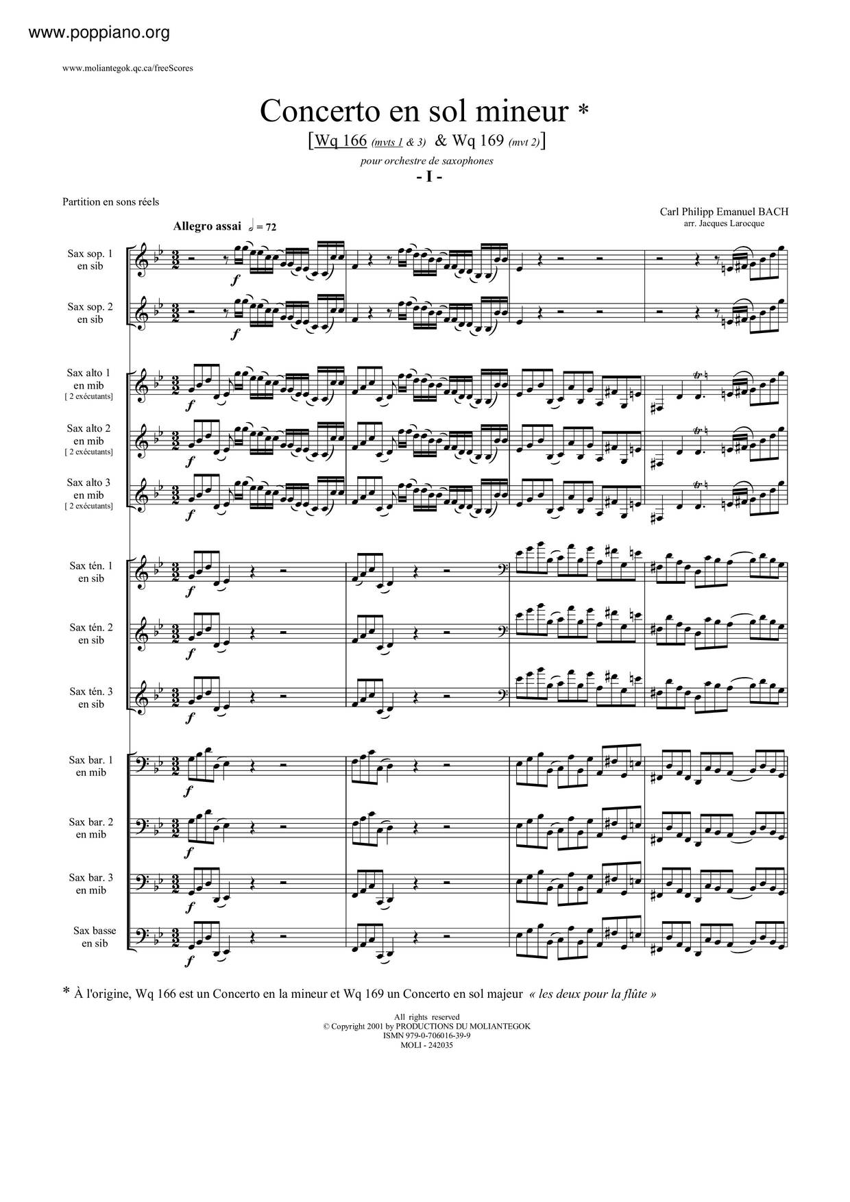 Carl Philipp Emanuel BachFlute Concerto In A Minor, H.431 Sheet Music