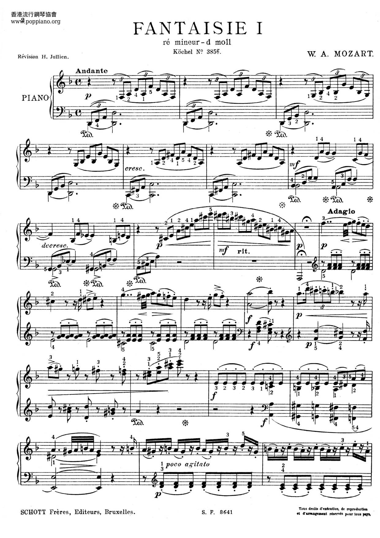 MozartFantasia In D Minor, K. 397 Sheet Music pdf, Free Score Download ★ MozartFantasia In D Minor, K. 397 Sheet Music pdf, Free Score Download ★