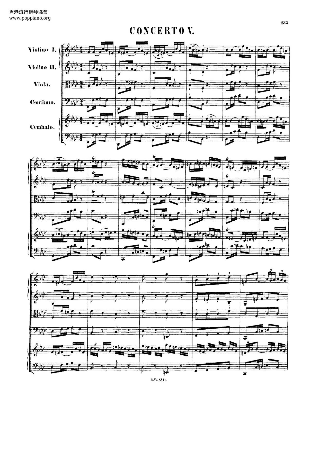 BachHarpsichord Concerto No. 5 In F Minor, BWV 1056 Sheet Music pdf