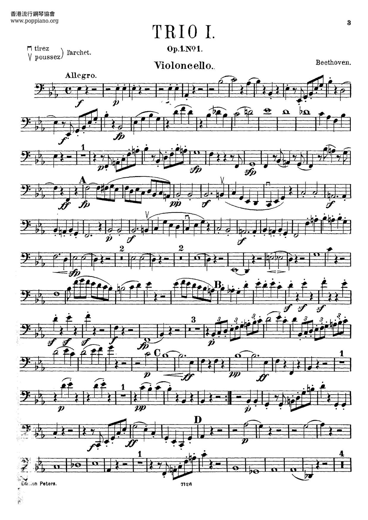 shy Colonial Spokesman ☆ Beethoven-Trios Für Pianoforte, Violine Und Violoncell Sheet Music pdf,  (ベートーベン) - Free Score Download ☆