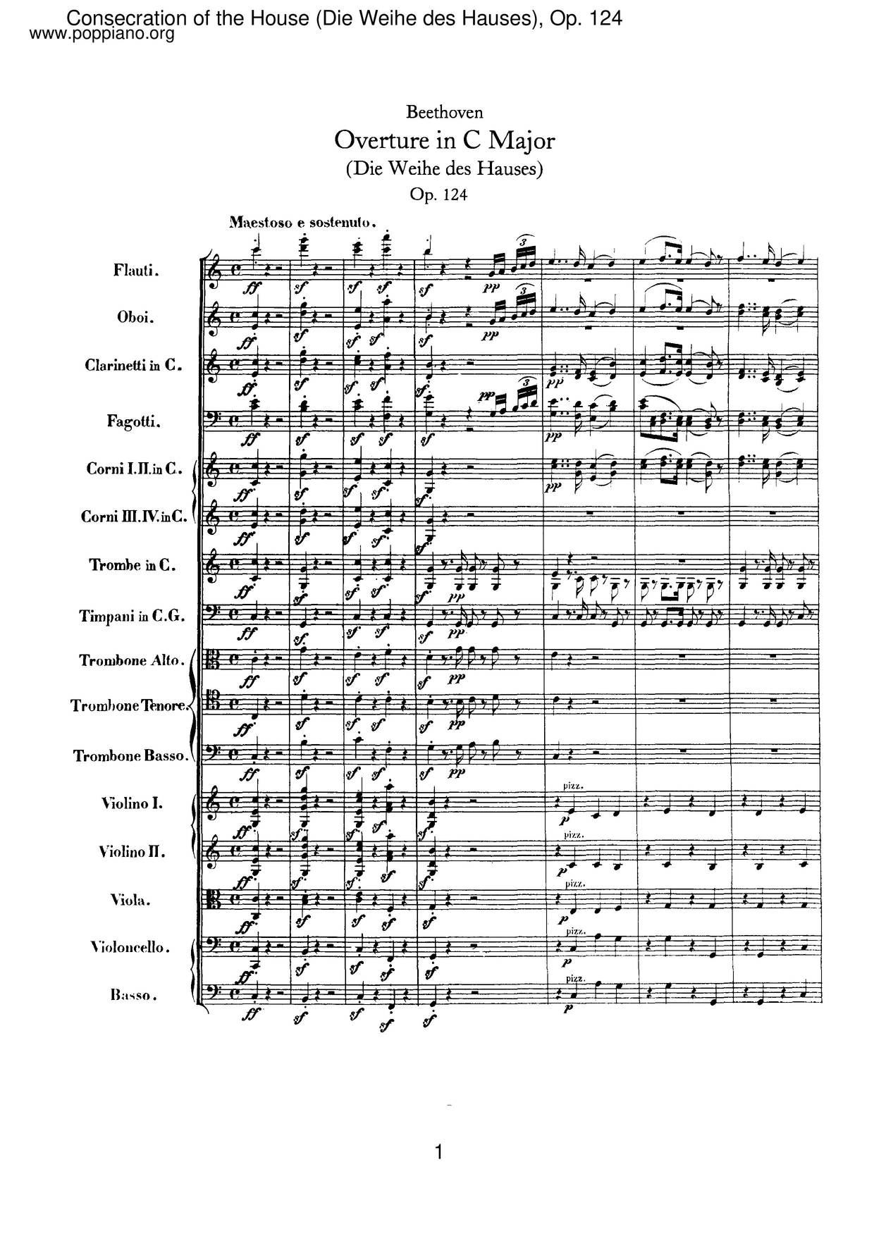 The Consecration Of The House, Op. 124琴譜