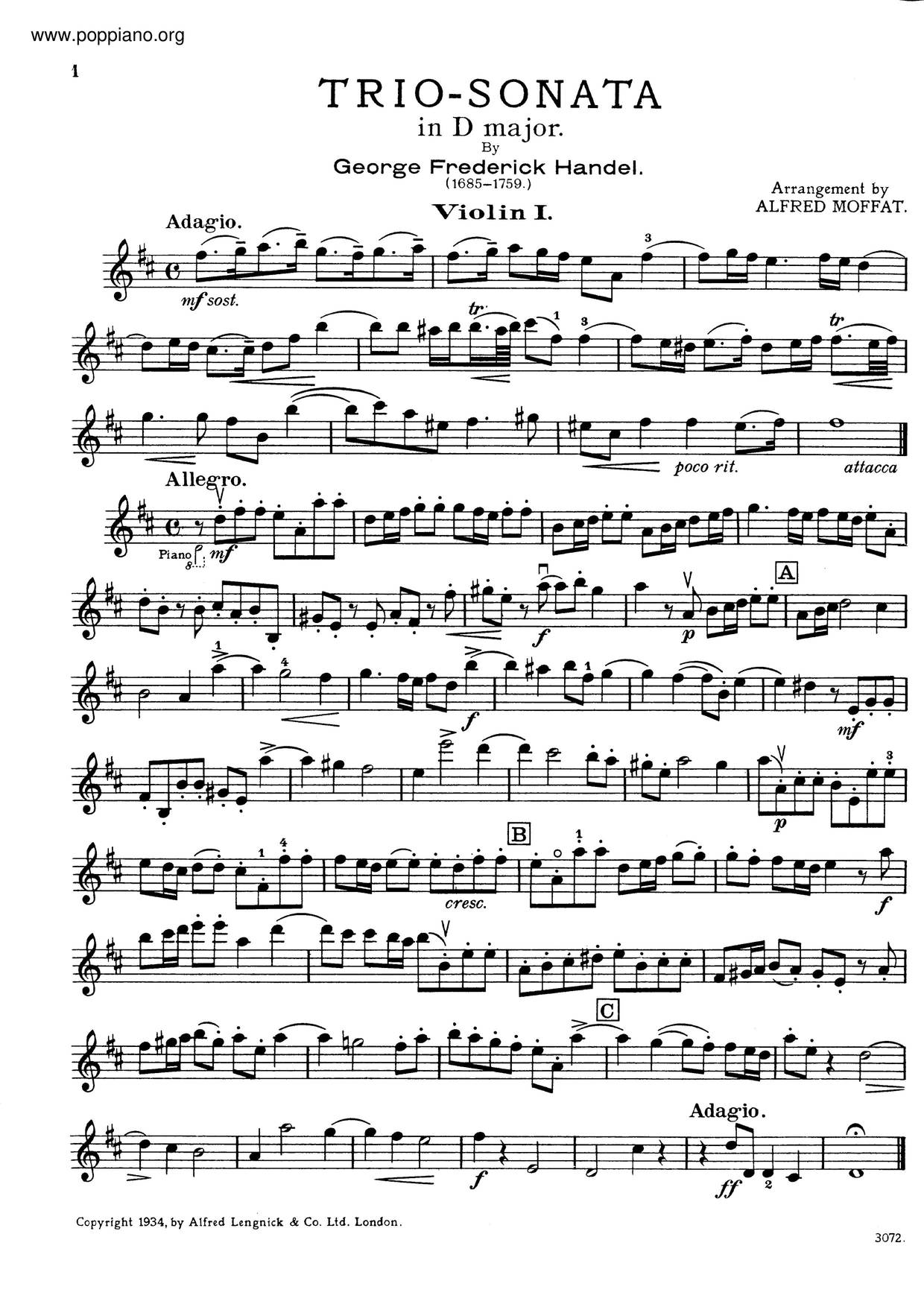 Georg Friedrich Handel Trio Sonata In D Major Hwv 397 ピアノ譜pdf 香港ポップピアノ協会 無料pdf楽譜ダウンロード Gakufu Georg Friedrich Handel Trio Sonata In D Major Hwv 397 ピアノ譜pdf 香港ポップピアノ協会 無料pdf楽譜ダウンロード Gakufu