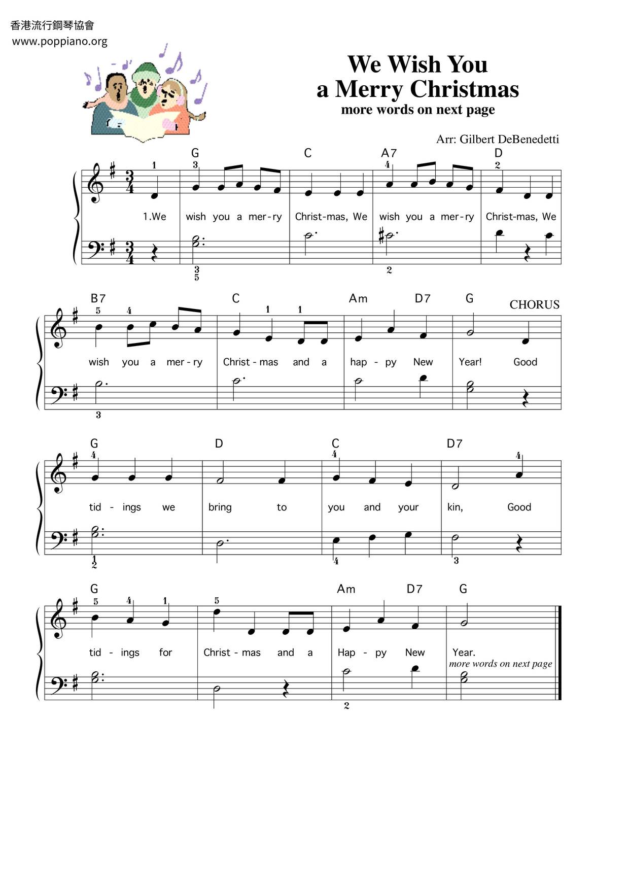 ☆ Christmas-We Wish You A Merry Christmas Sheet Music Pdf, - Free Score Download ☆