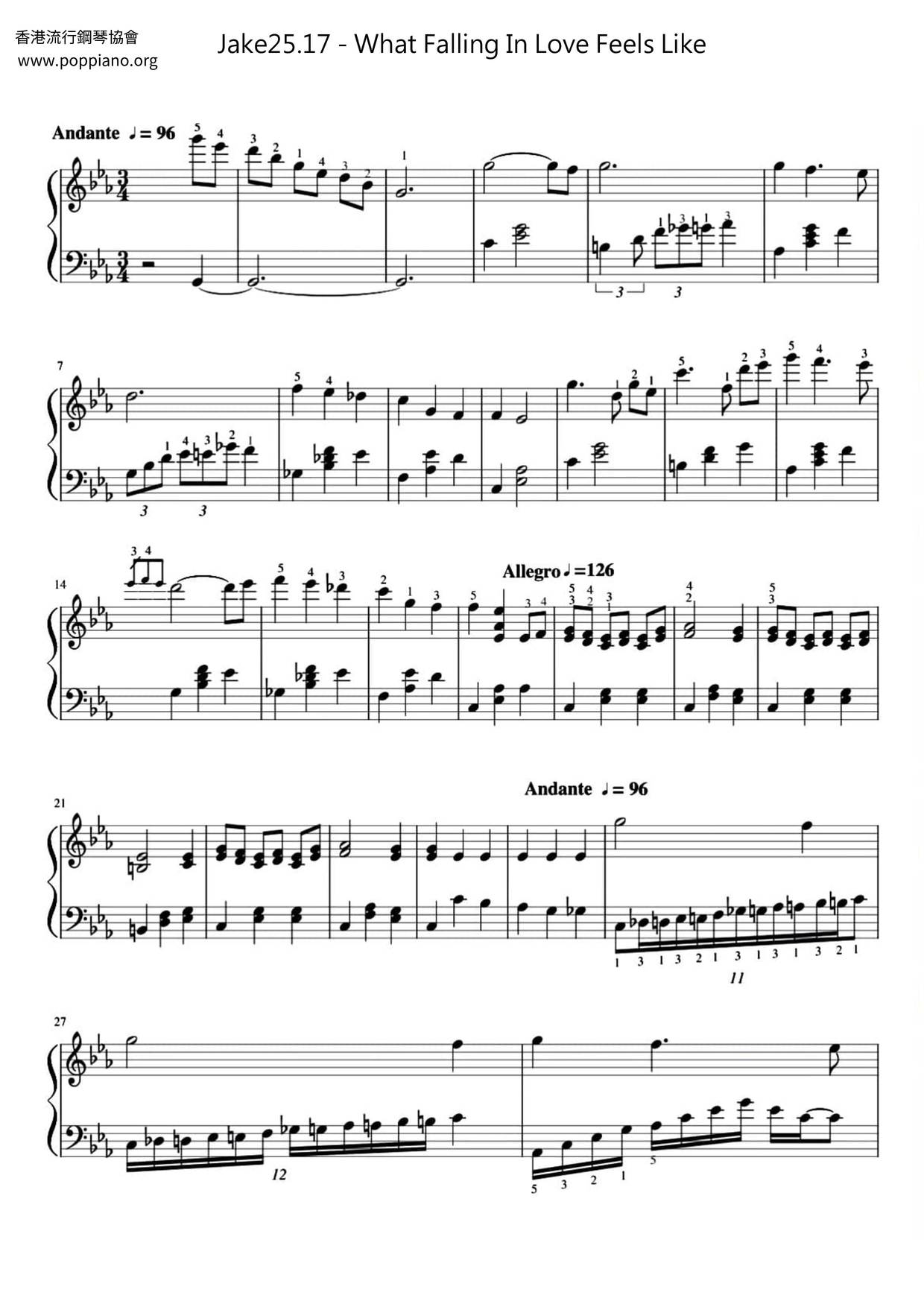 What Falling In Love Feels Like Piano Sheet Pdf Jake25.17-What Falling In Love Feels Like Sheet Music pdf, - Free Score