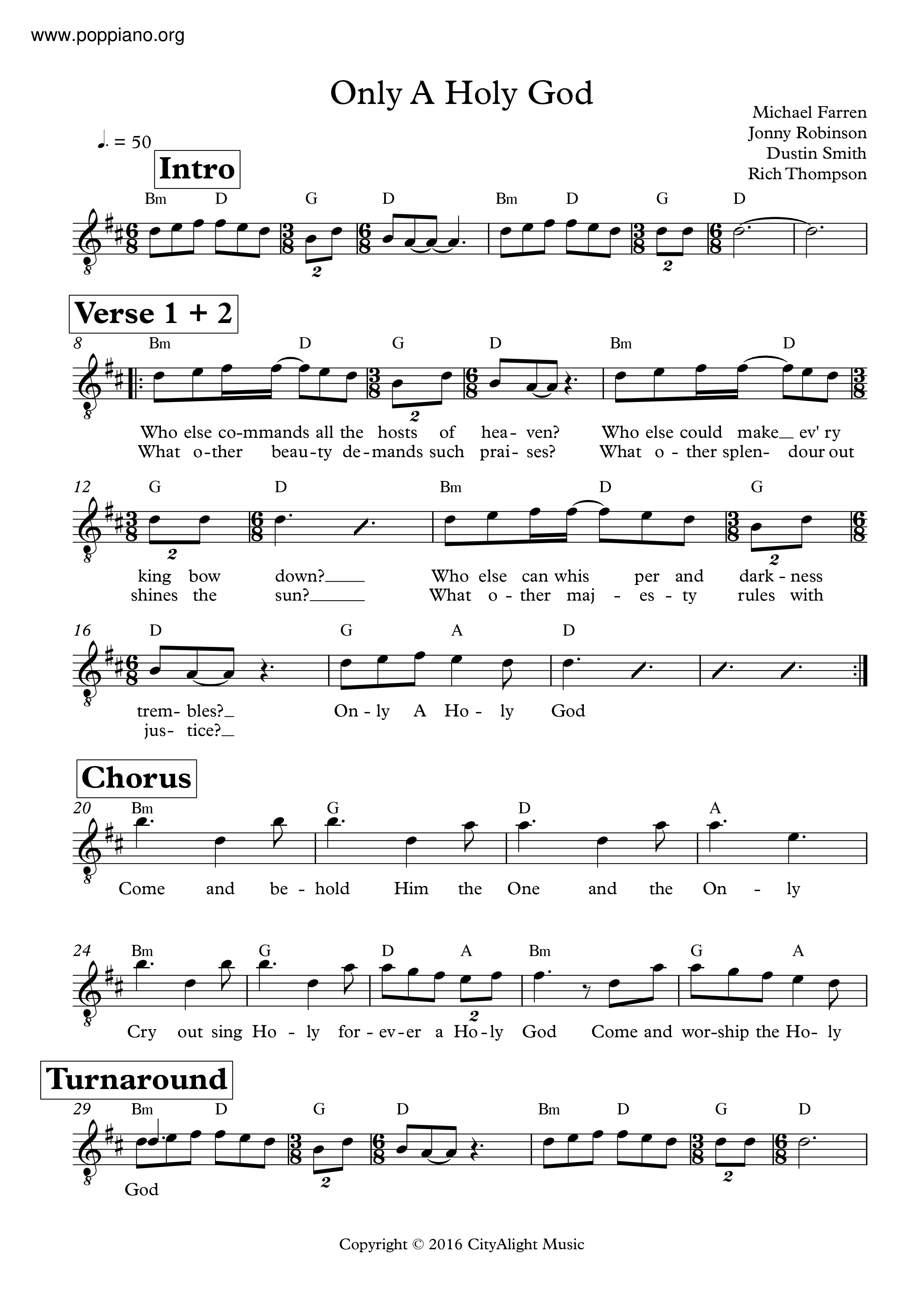 hymnOnly A Holy God Sheet Music pdf, Free Score Download ★