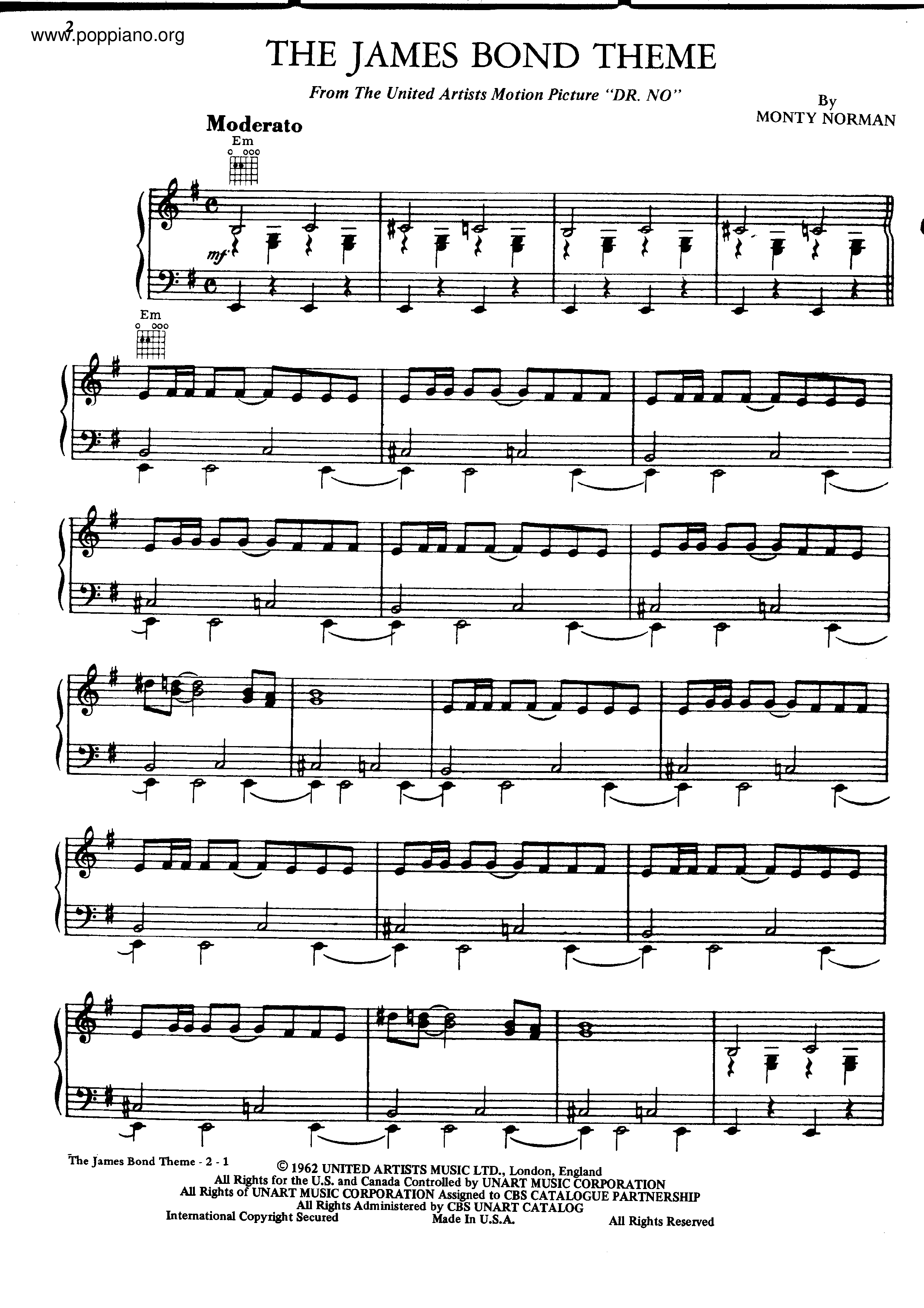 monty-norman-james-bond-theme-sheet-music-pdf-free-score-download