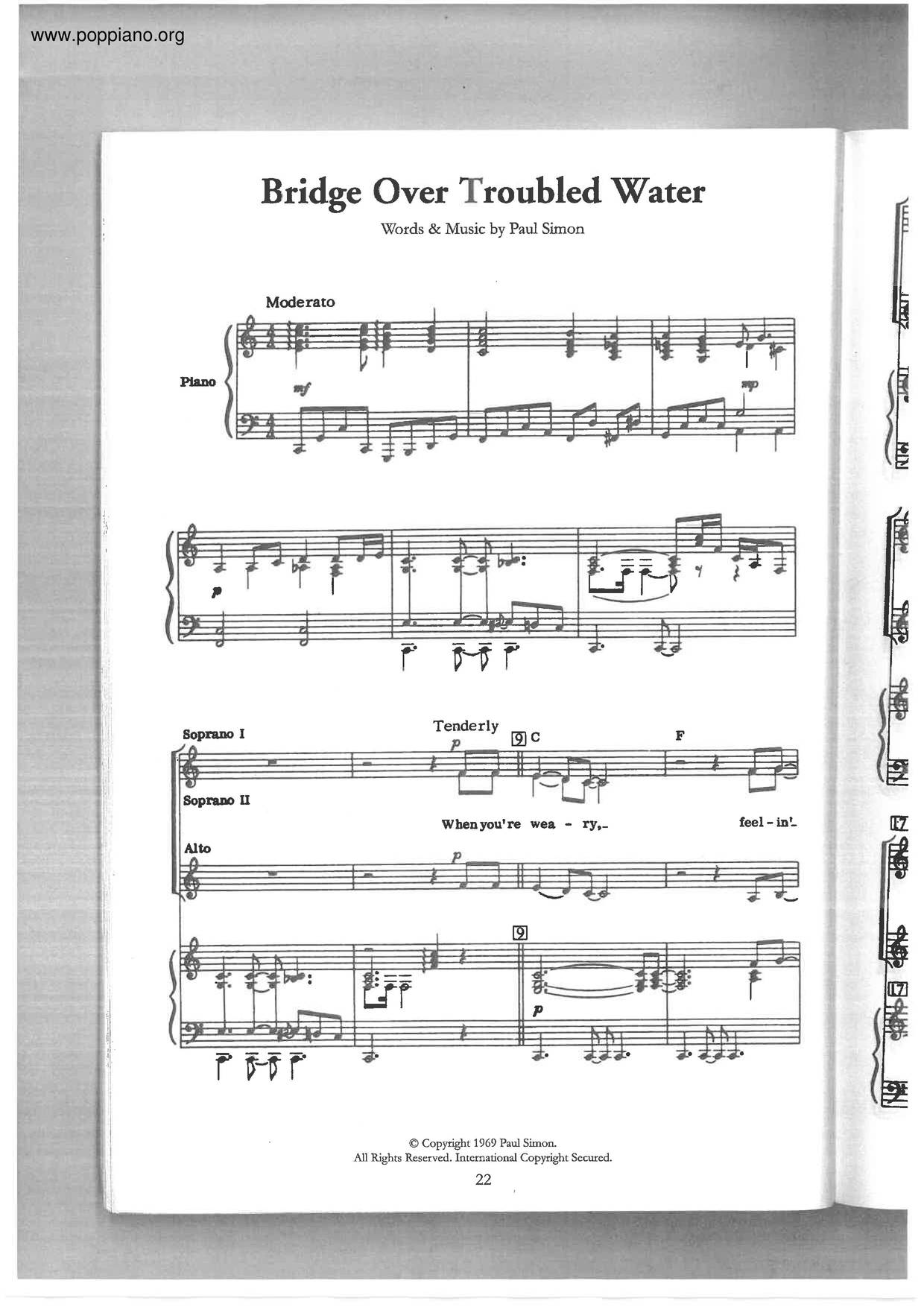 Bridge Over Troubled Water PDF琴譜免費下載 香港流行鋼琴協會 ★ Bridge Over Troubled Water PDF琴譜免費下載 香港流行鋼琴協會 ★