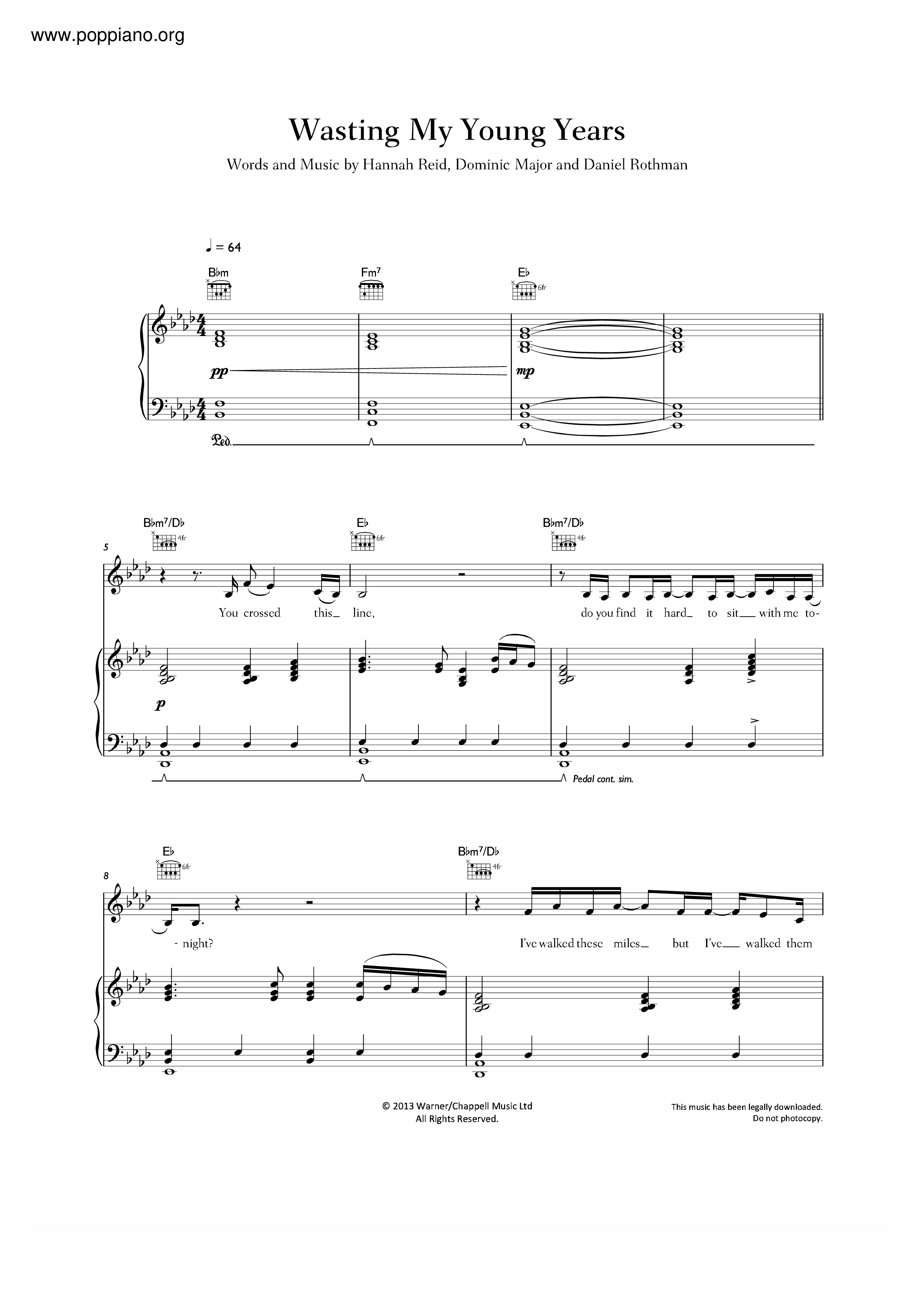 Courte vie Anoi suspension london grammar piano sheet Tempête de neige