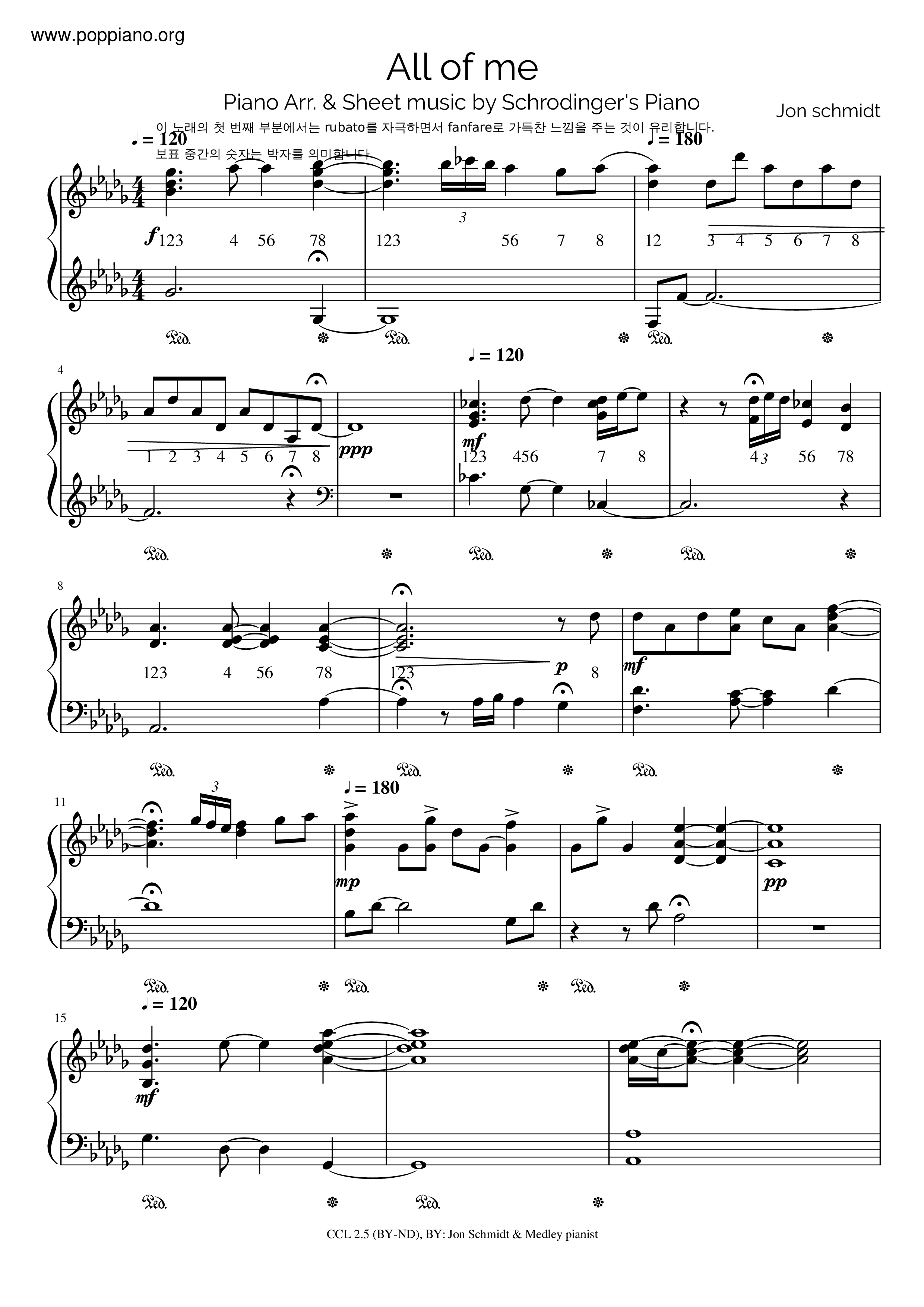 ☆ John Legend-All Of Me Sheet Music Pdf, - Free Score Download ☆