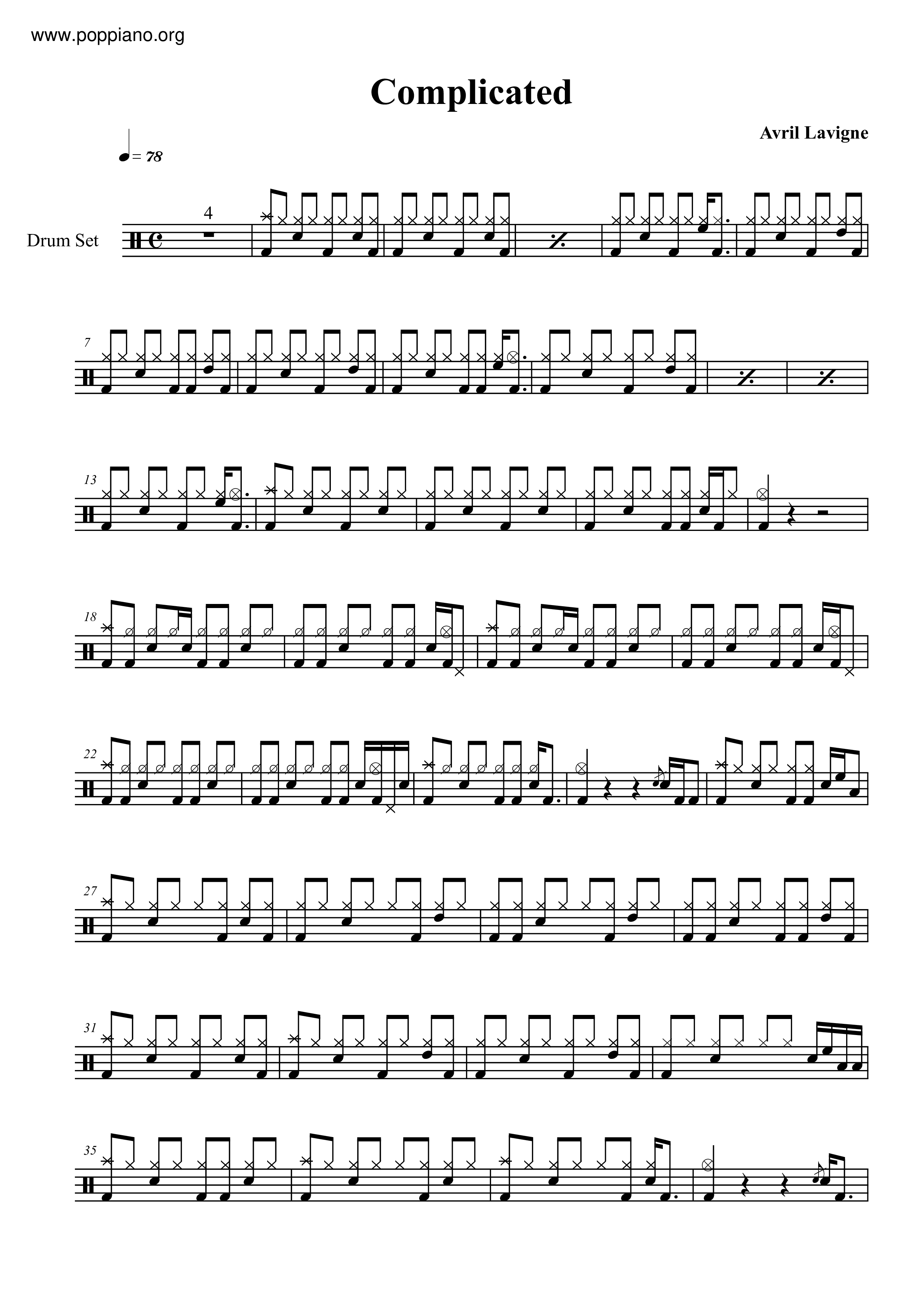 Avril Lavigne Complicated Drum Tab Pdf Free Score Download prime-video-i-enjoy-being-a-girl-in-the-style-of-flower-drum-song