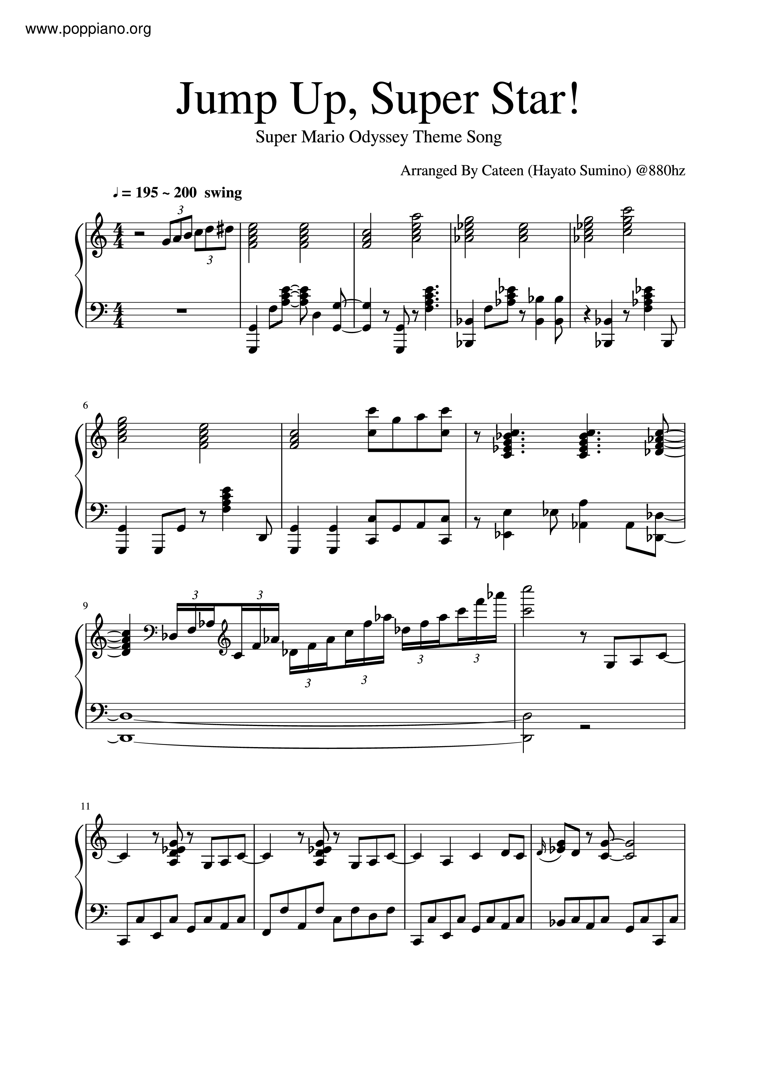Hayato S Jump Up Superstar Sheet Music Pdf スーパーマリオ オデッセイ メインテーマ 楽譜 Free Score Download Hayato S Jump Up Superstar Sheet Music Pdf スーパーマリオ オデッセイ メインテーマ 楽譜 Free Score Download