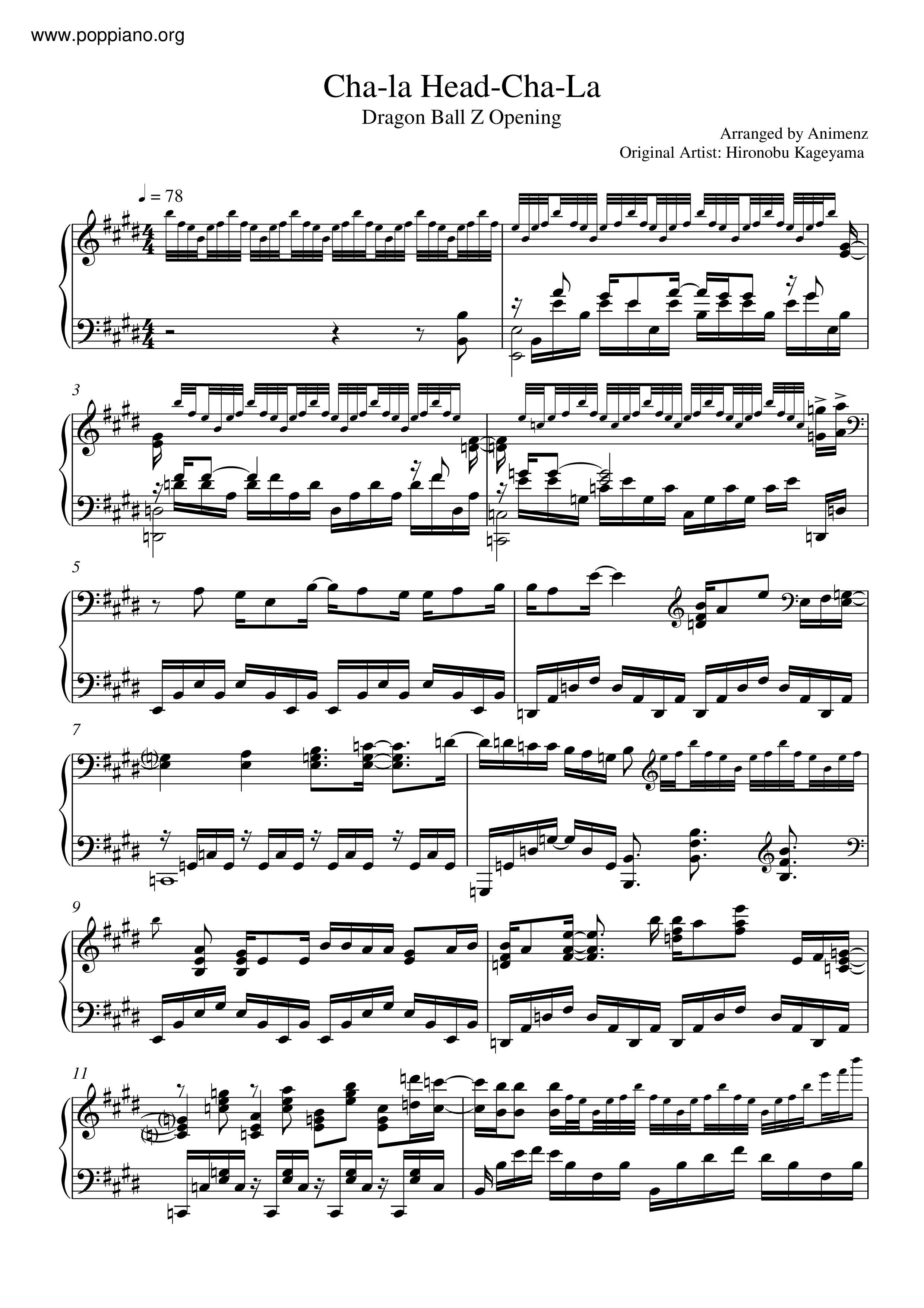 Cha La Head Cha Laall Versions Sheet Music Piano Score Free Pdf Download Hk Pop Piano Academy