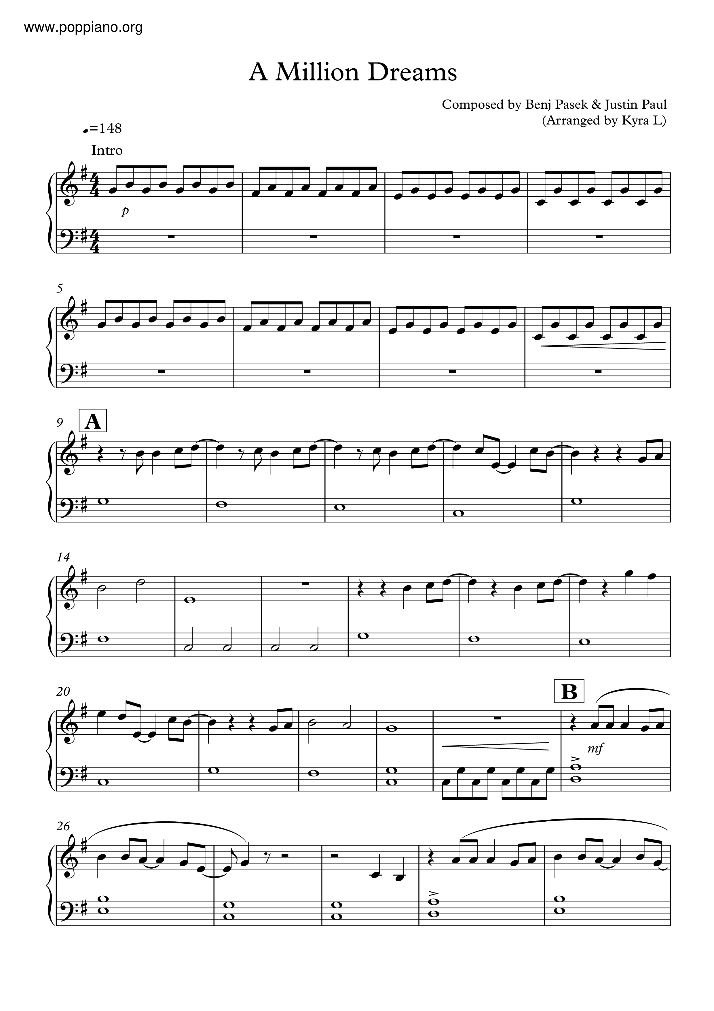 A Million Dreams Sheet Music Pdf