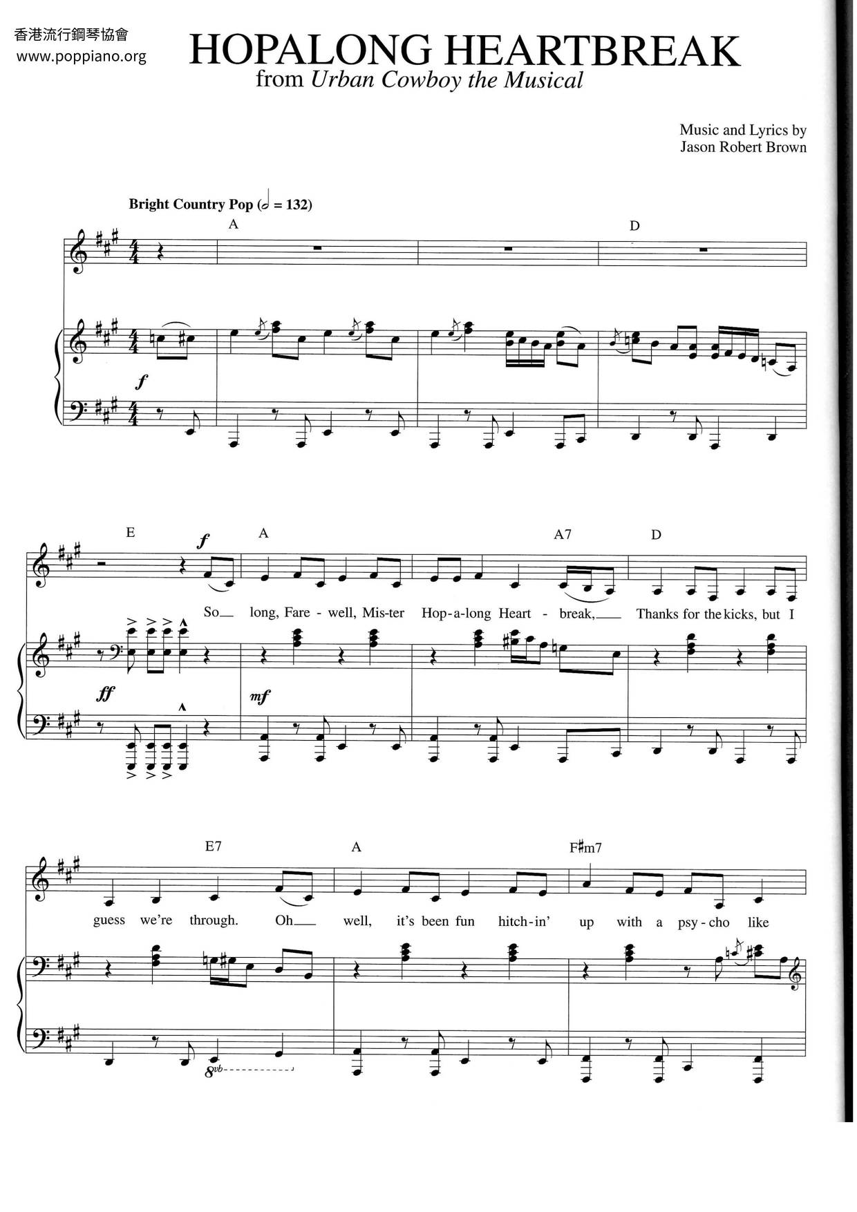 Cowboy - Mr Hopalong Heartbreak琴譜