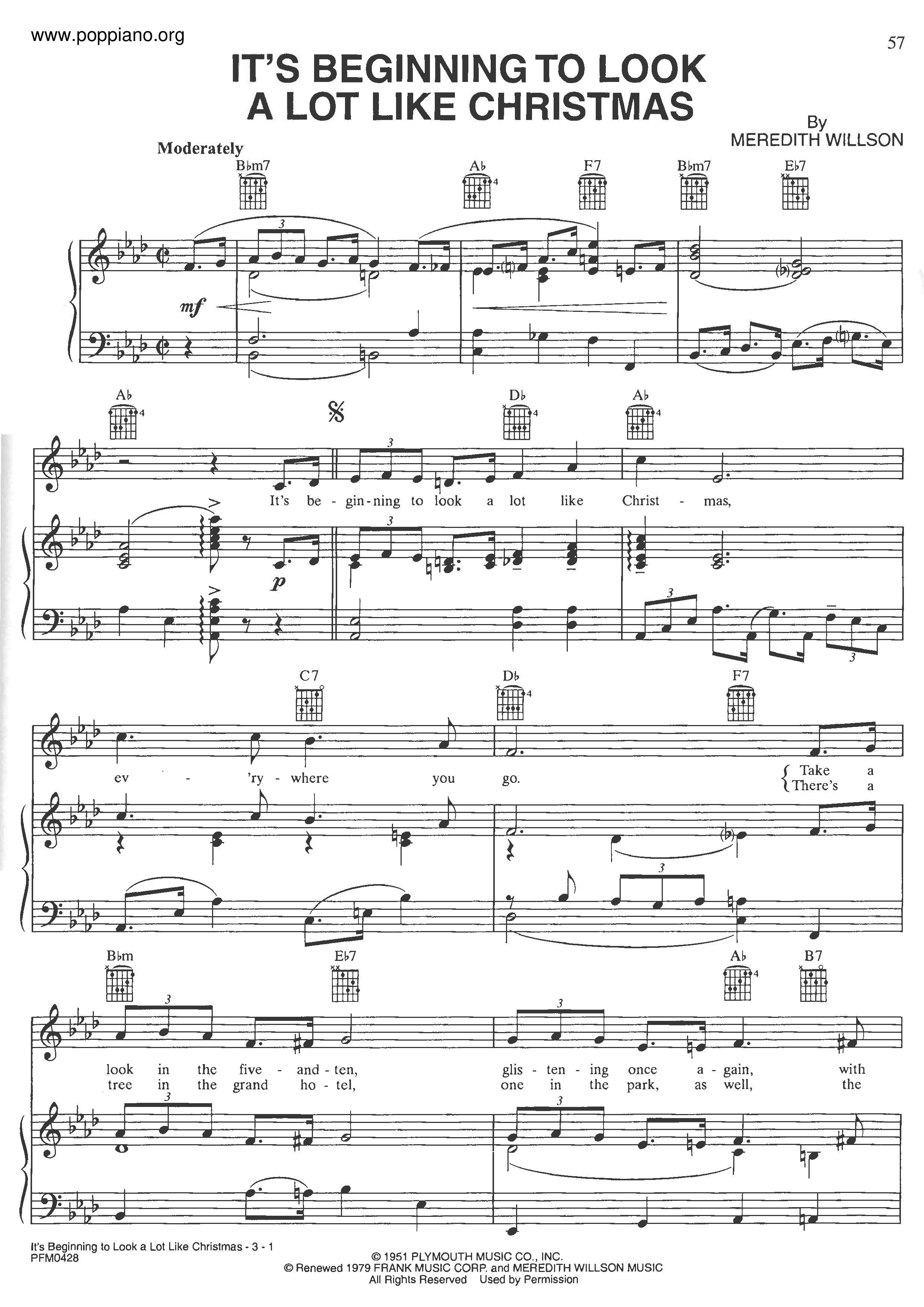 Michael Buble It S Beginning To Look A Lot Like Christmas Sheet Music Pdf Free Score Download ★