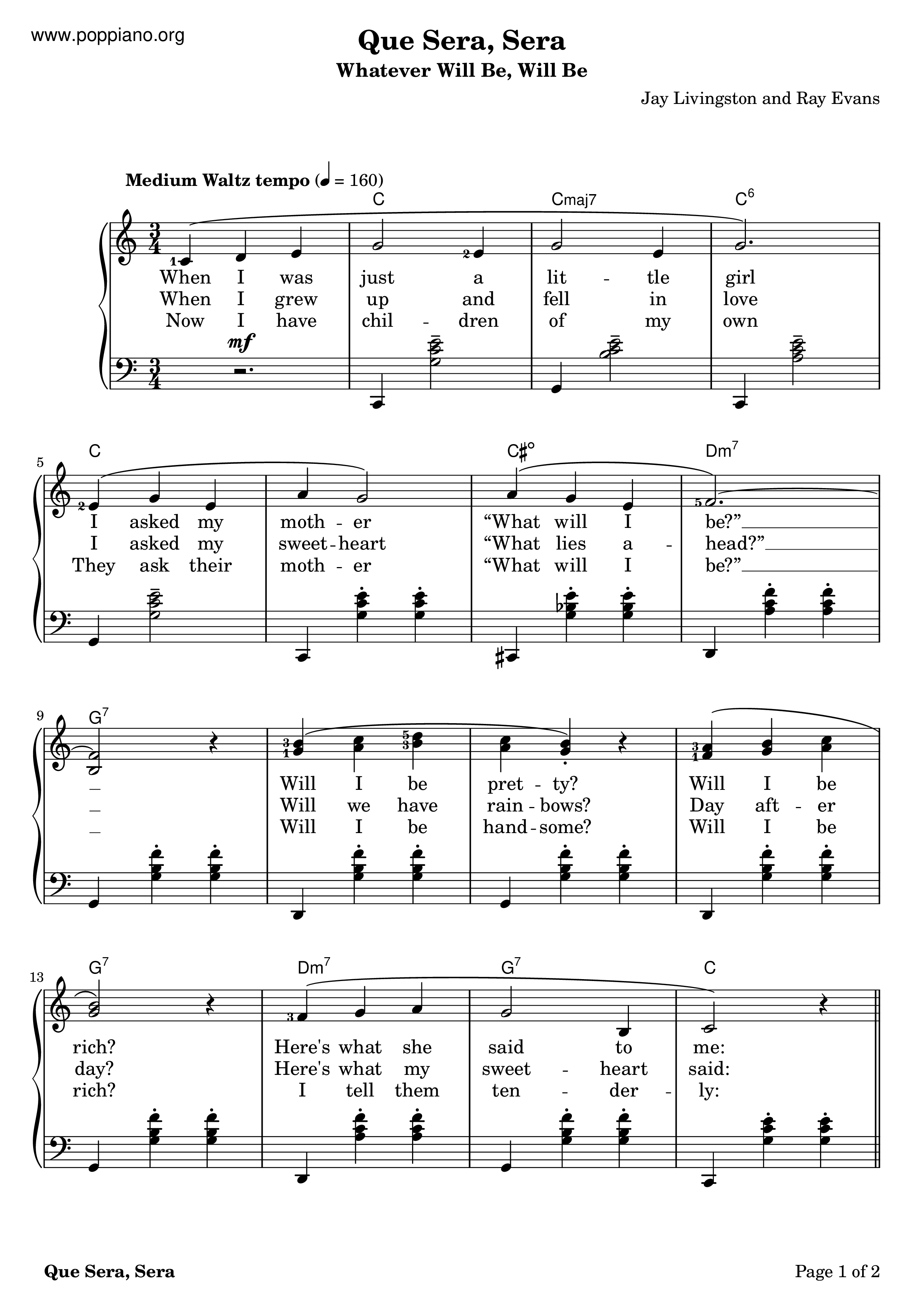 Doris day whatever will be will be que sera sera pdf 