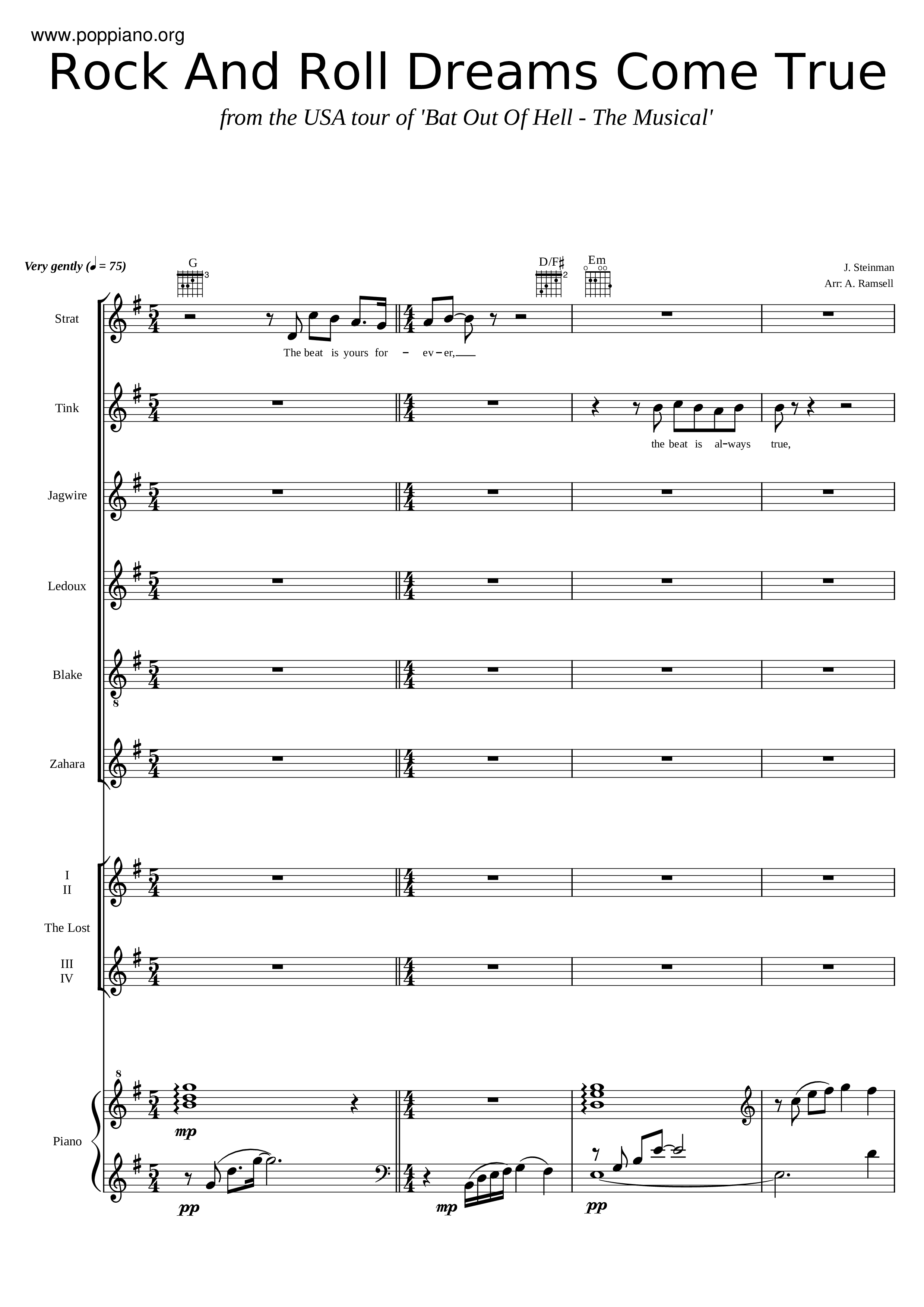 Meat LoafRock And Roll Dreams Come Through Sheet Music pdf, Free